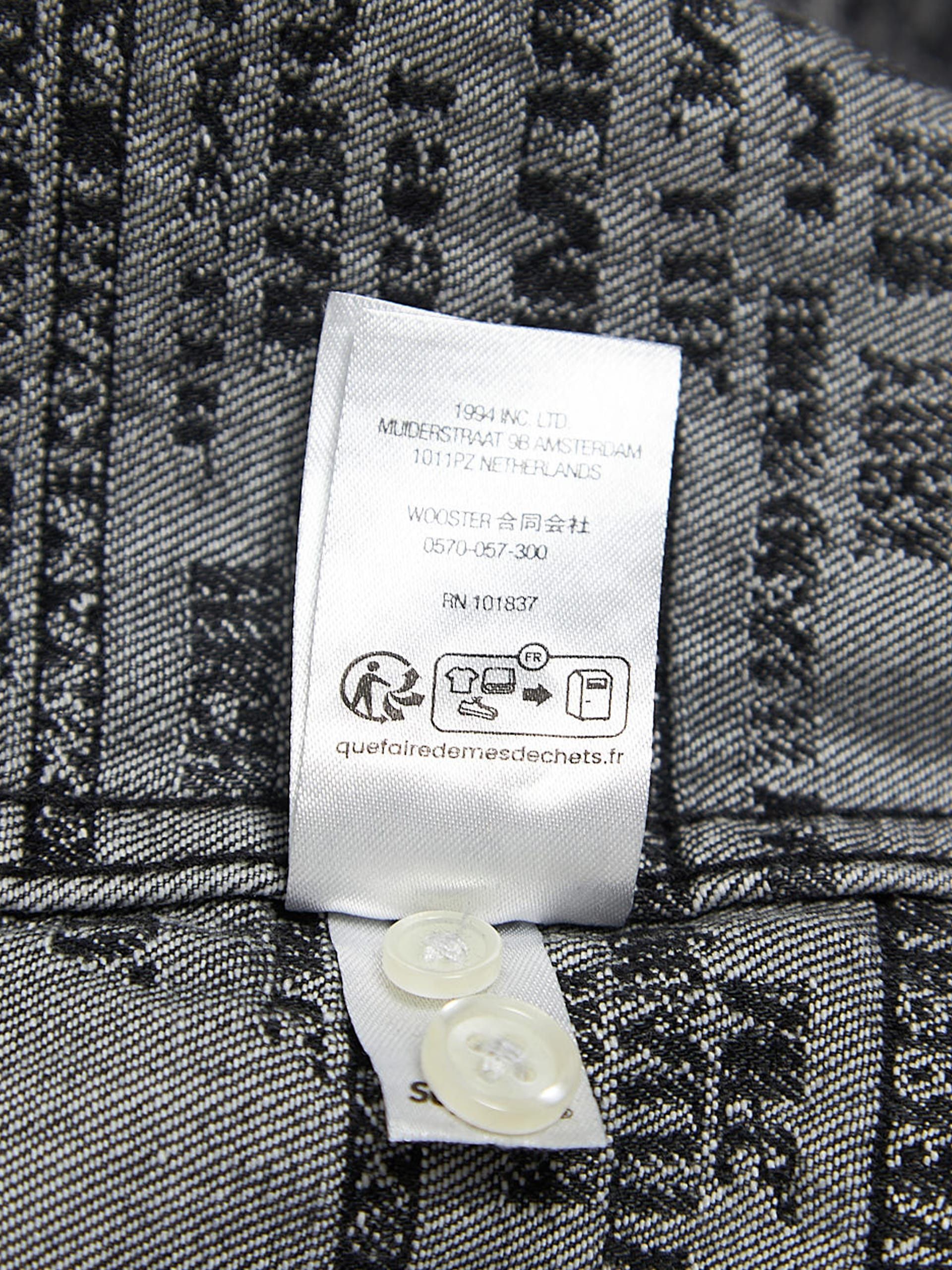 Supreme Dark Gray Writings Embroidered Cotton Overshirt Size US XL / EU 56 / 4 - 5 Thumbnail
