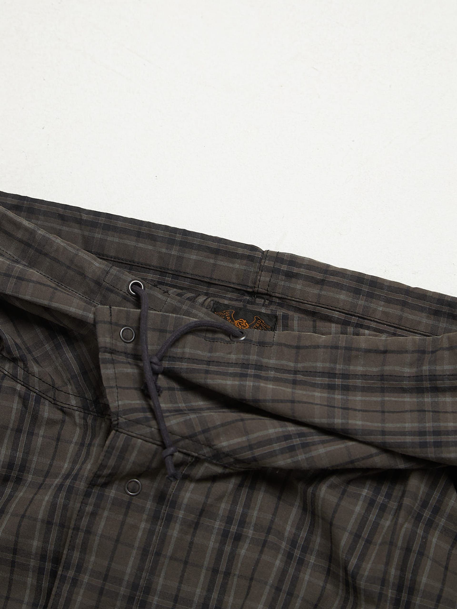BLACK SIGN Gray Striped Waxed Raincoat Size US M / EU 48-50 / 2 - 3 Thumbnail