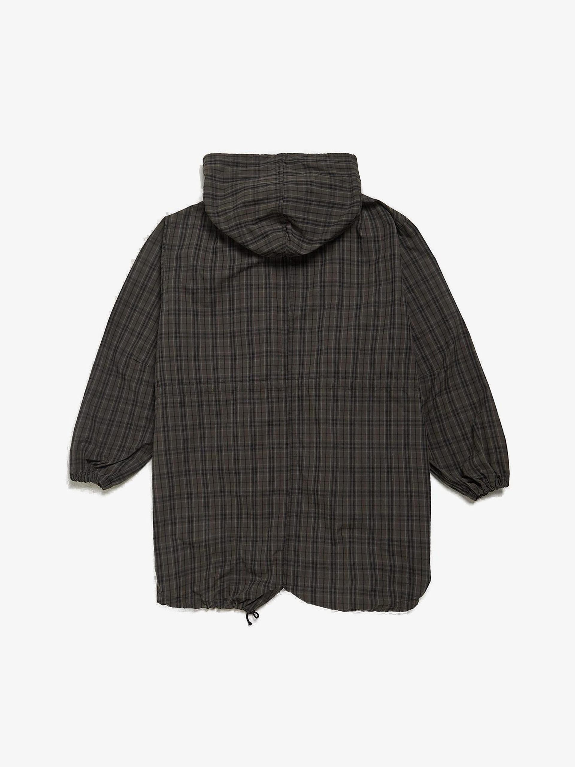 BLACK SIGN Gray Striped Waxed Raincoat Size US M / EU 48-50 / 2 - 2 Thumbnail