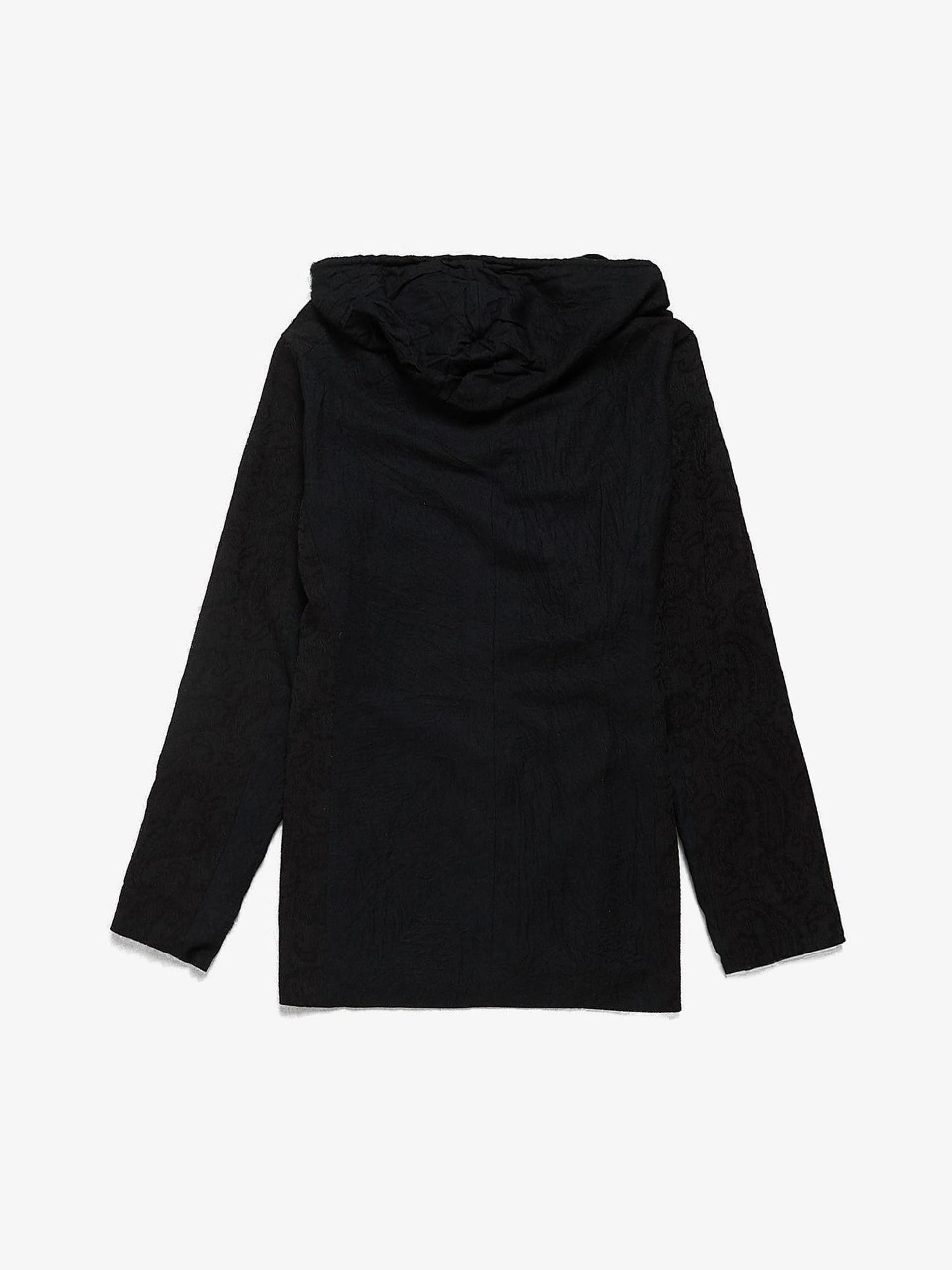 volga volga Black Embroidered Reversible Raincoat Size US XXL / EU 58 / 5 - 2 Thumbnail