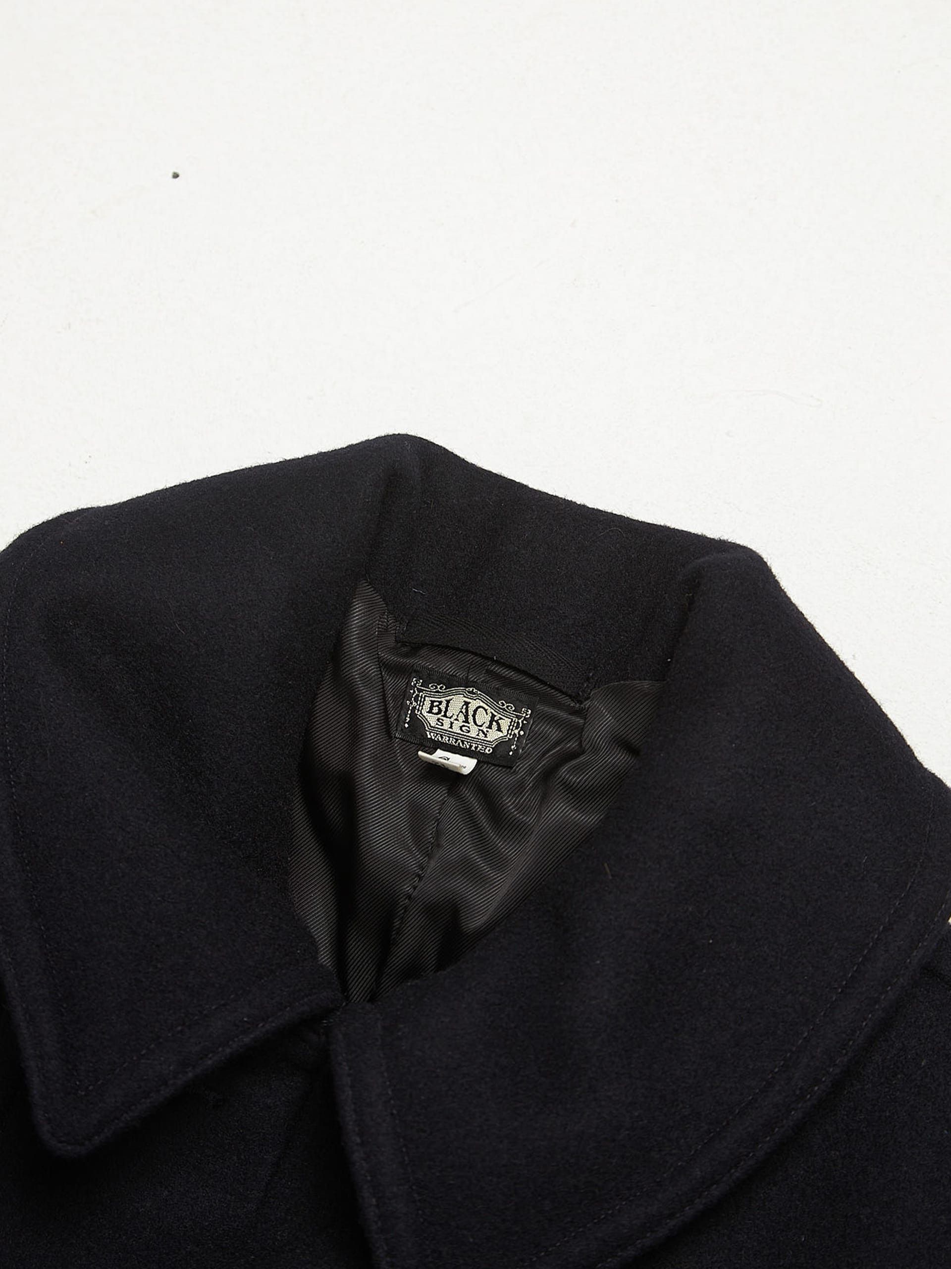 BLACK SIGN Navy Double Breasted Wool Coat Size US XS / EU 42 / 0 - 3 Thumbnail