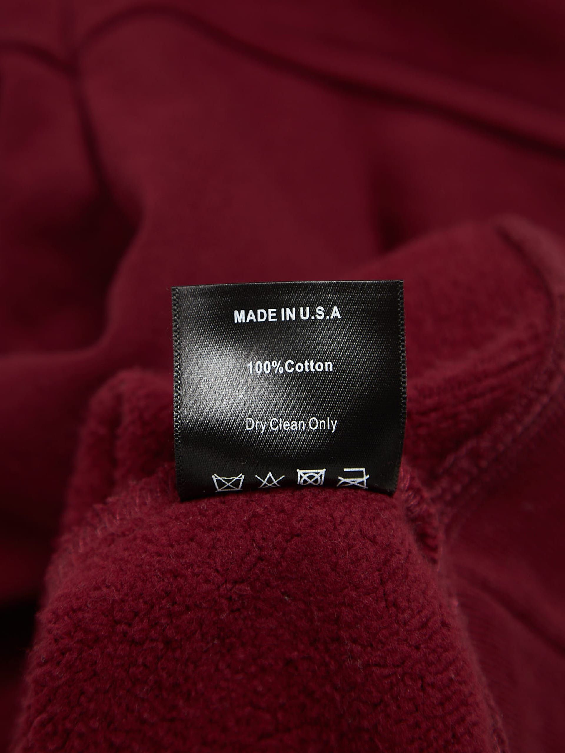 Rhude Burgundy Logo Embossed Cotton Sweatshirt Size US XL / EU 56 / 4 - 5 Thumbnail