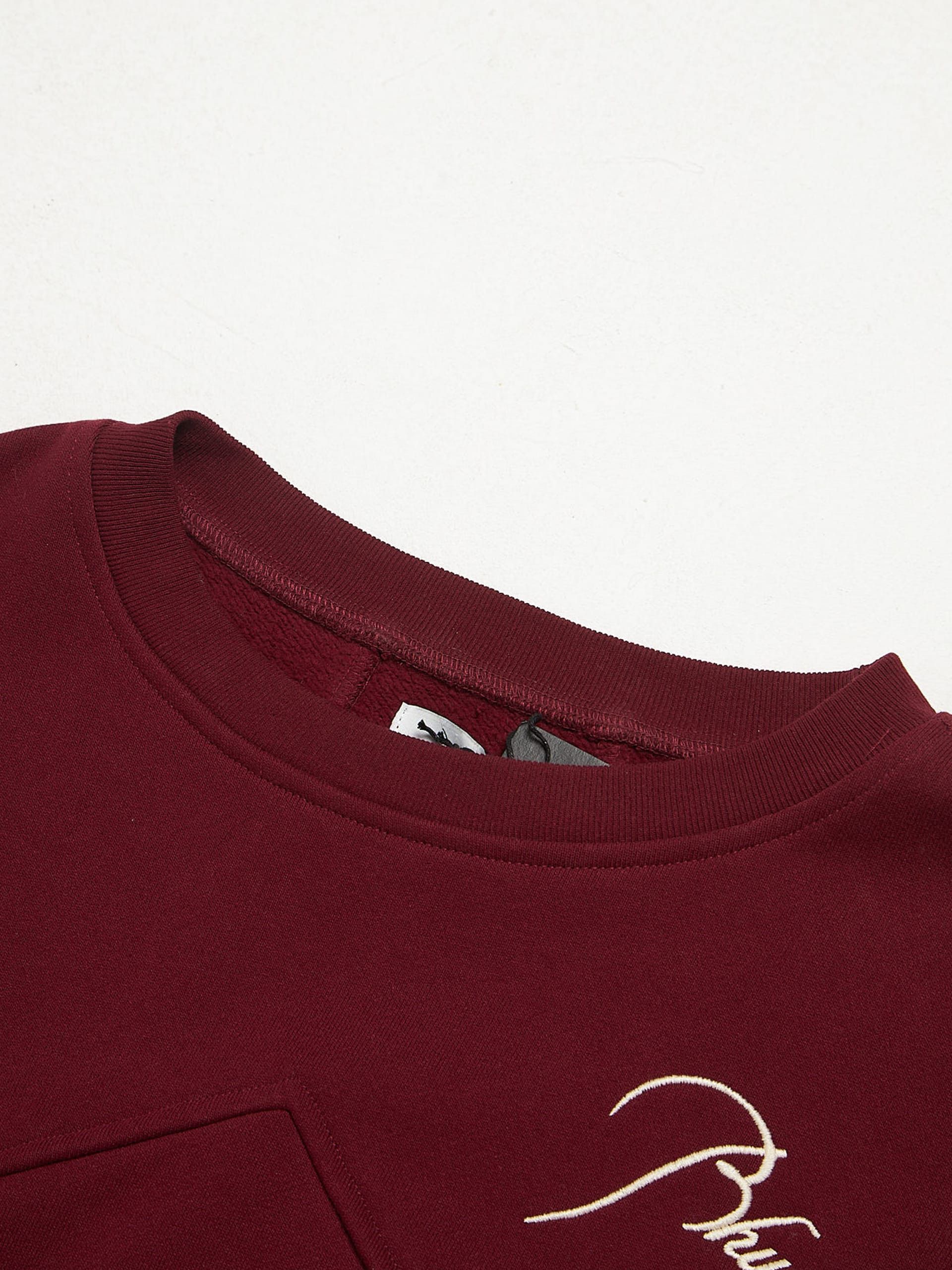 Rhude Burgundy Logo Embossed Cotton Sweatshirt Size US XL / EU 56 / 4 - 3 Thumbnail