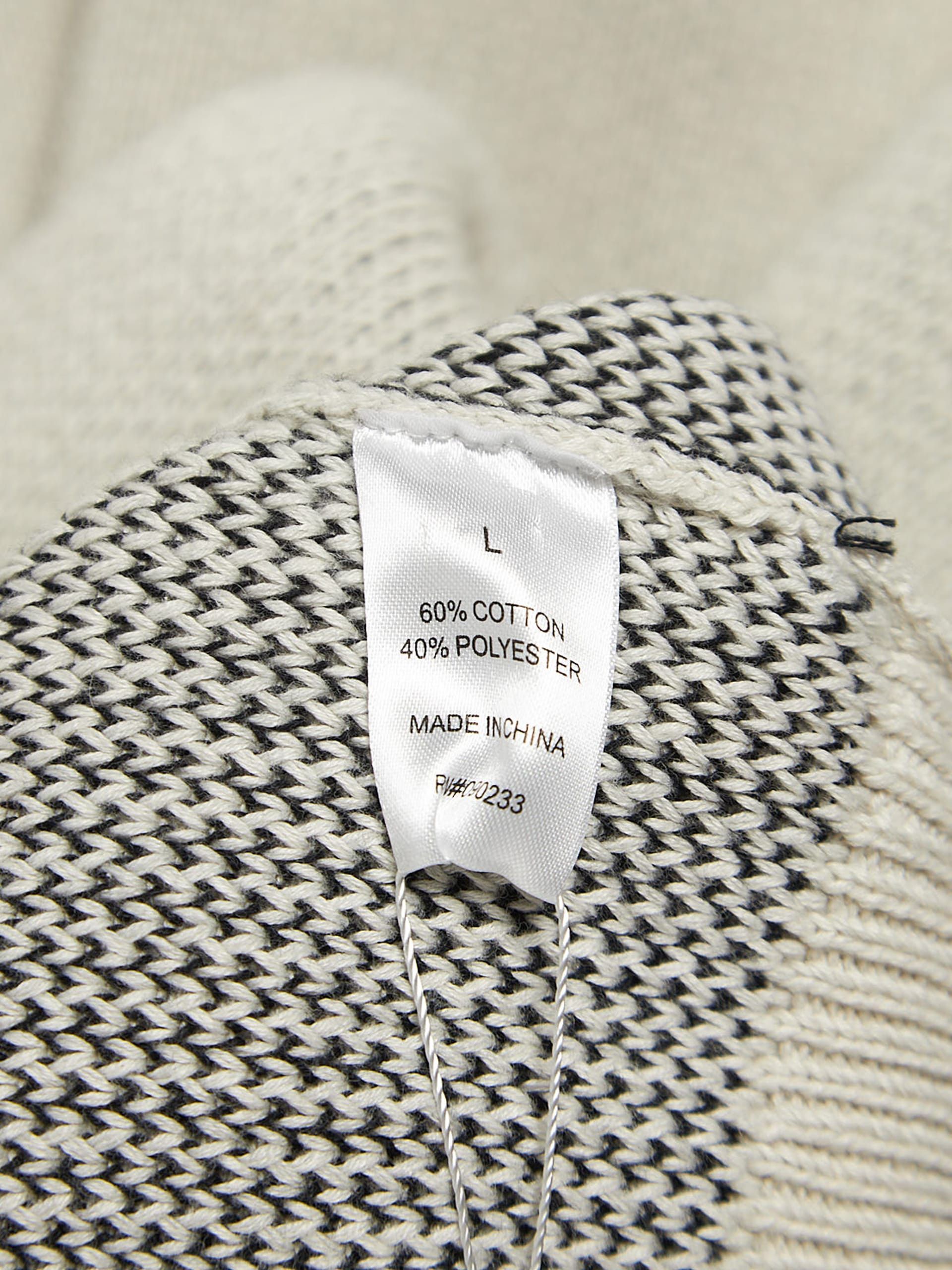 Essentials Milk Knitted Logo Embroidered Cotton and Polyester Hoodie