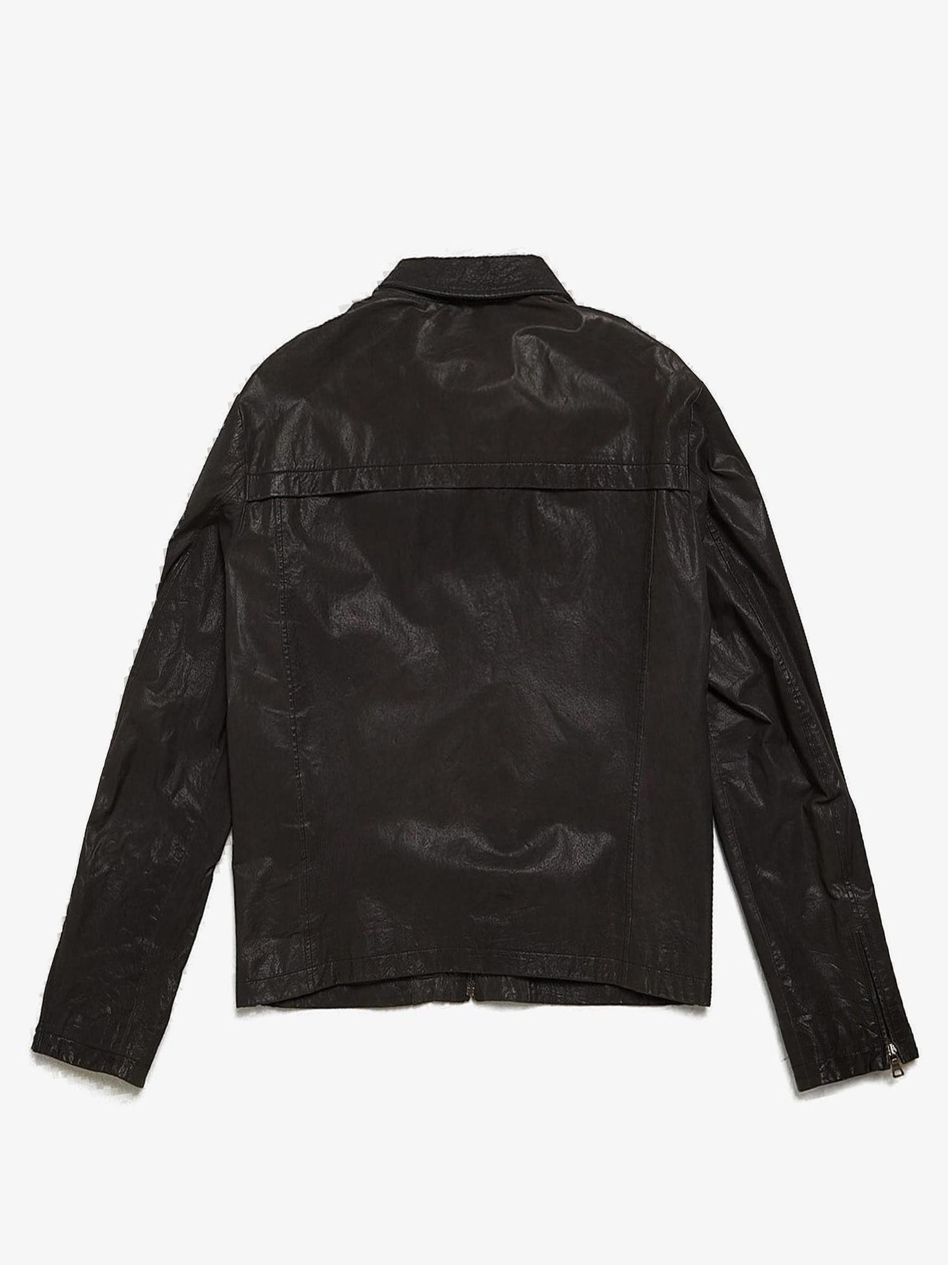 Prada Black Zipped Leather Light Jacket Size US XL / EU 56 / 4 - 2 Thumbnail