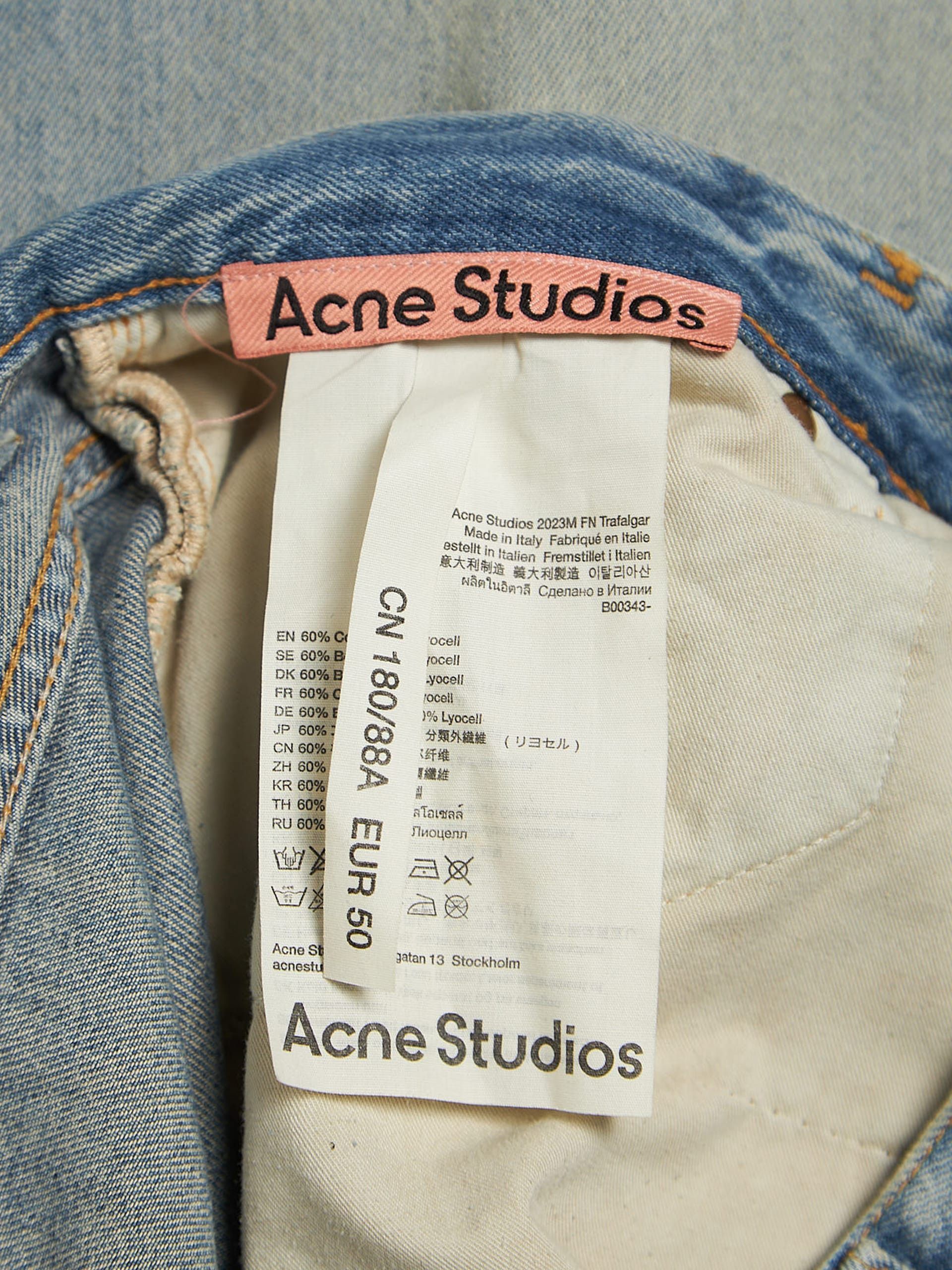 Acne Studios Blue Painter Wide Denim Size US 34 / EU 50 - 4 Thumbnail