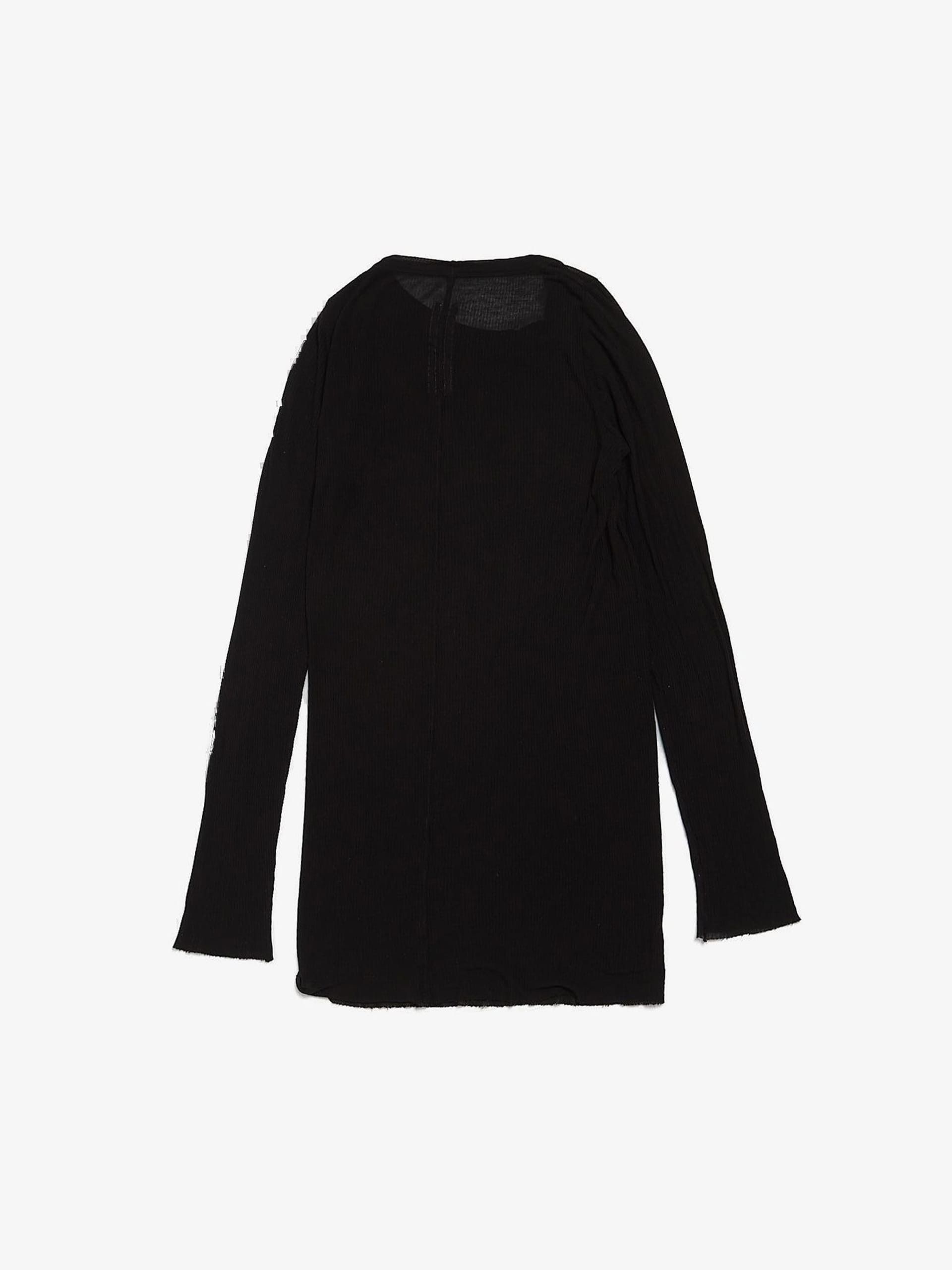 Rick Owens Black Thin Ribbed Longsleeve Size US S / EU 44-46 / 1 - 2 Thumbnail