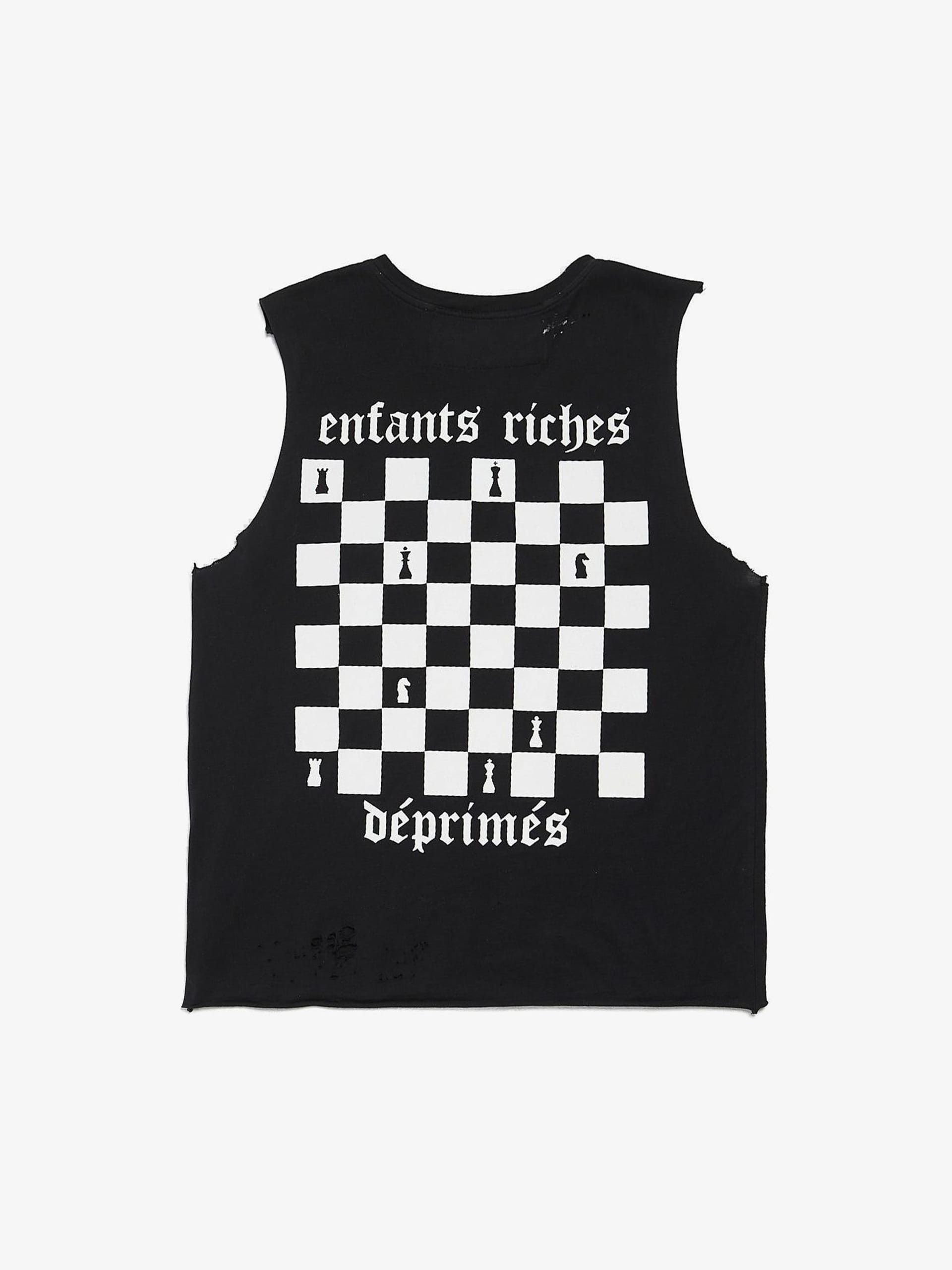 Enfants Riches Deprimes Gray Checkerboard Printed Cotton