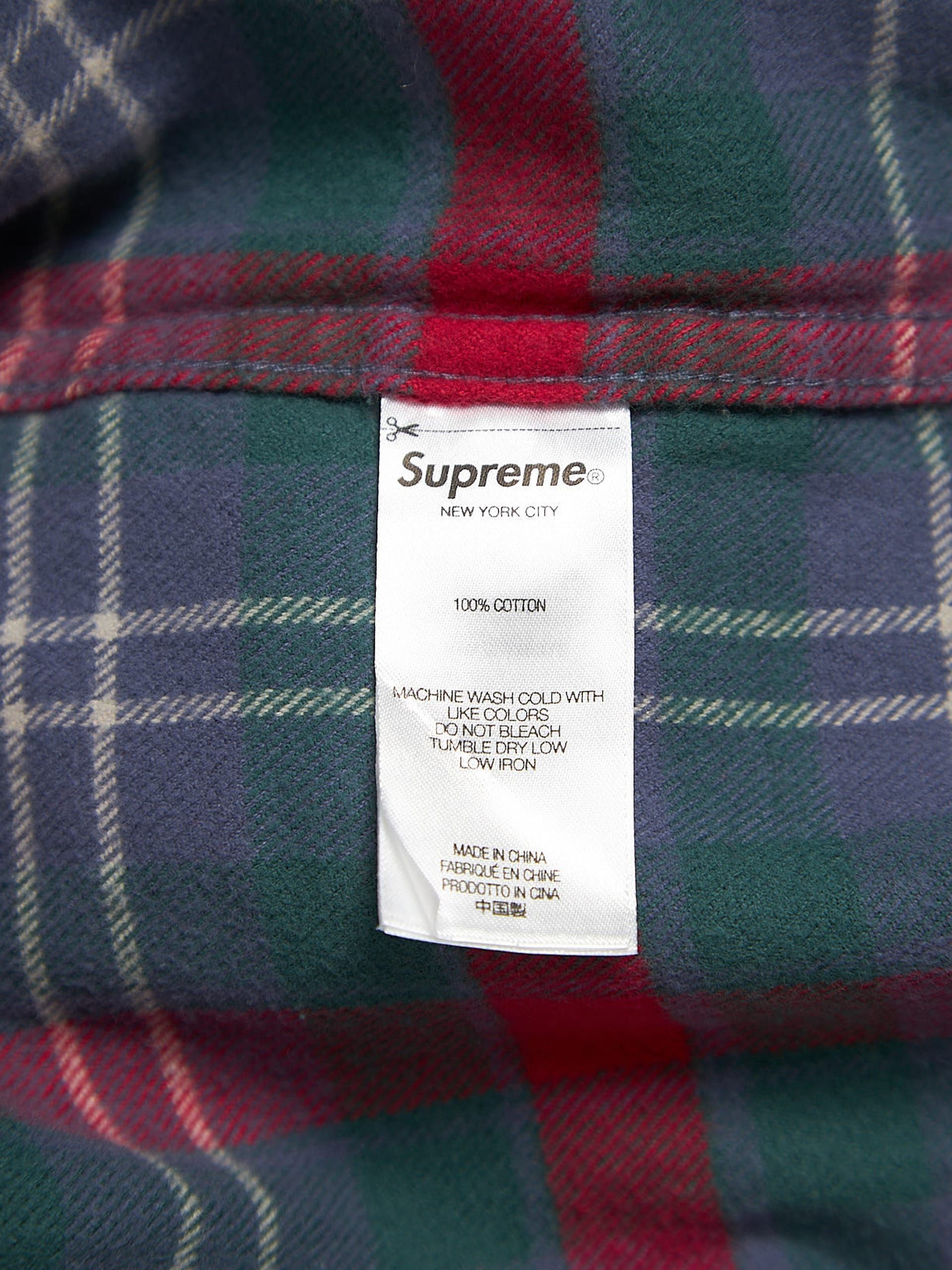Supreme Multicolor Logo Knitted Plaid Cotton Shirt Size US XL / EU 56 / 4 - 4 Thumbnail
