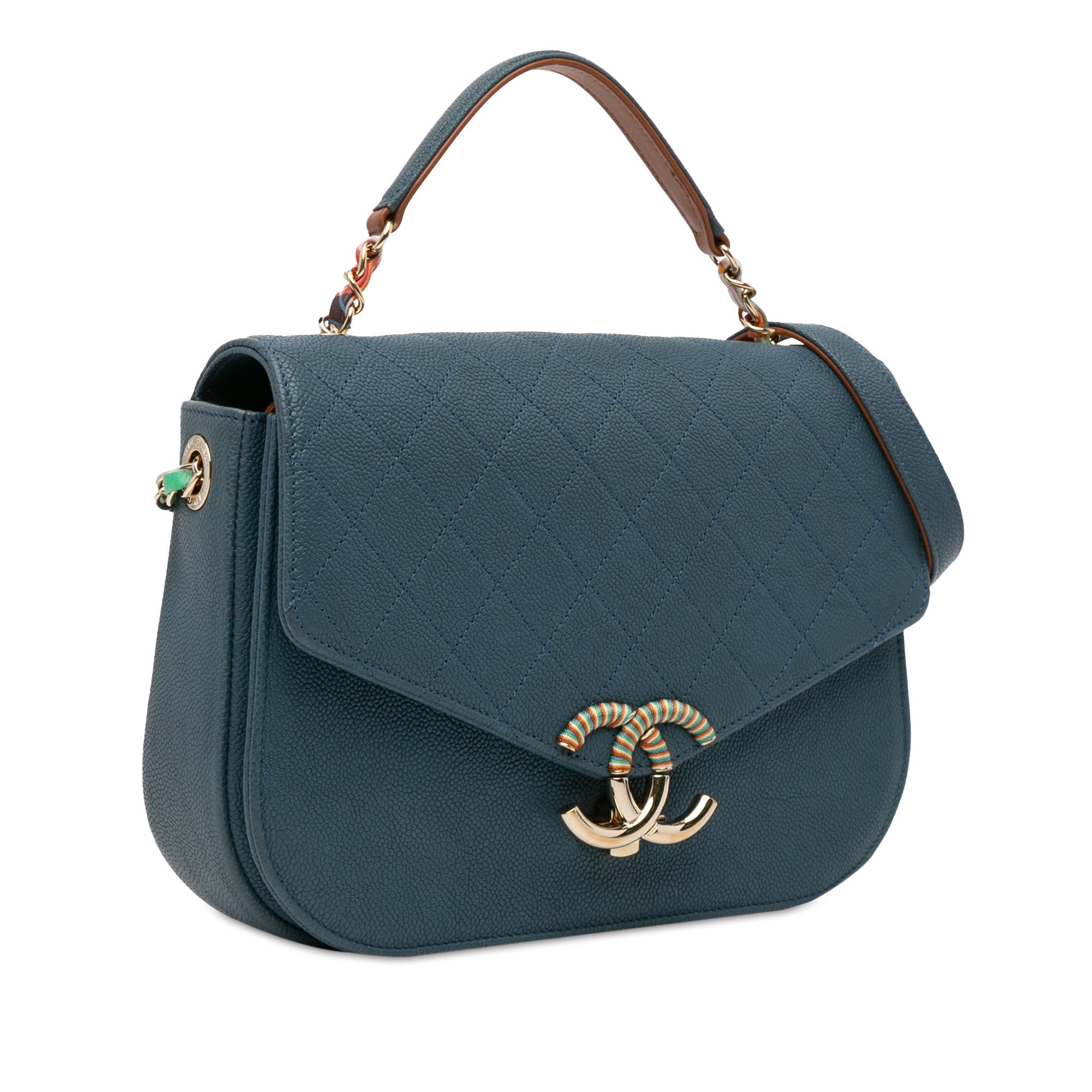 Chanel Chanel Medium Caviar Paris Cuba Thread Around Flap Size ONE SIZE - 2 Thumbnail