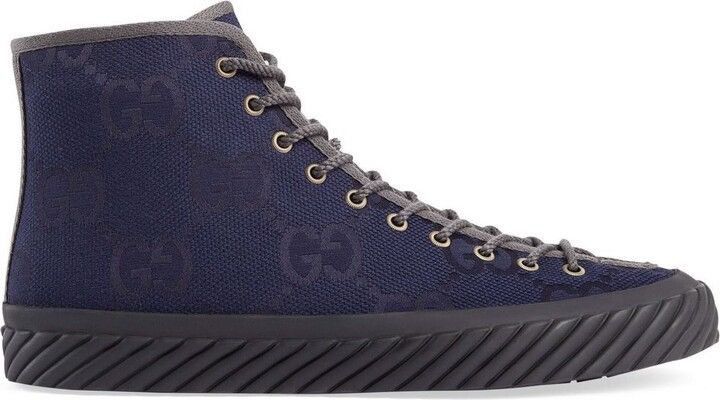 Gucci Monogram GG High-Top Sneakers Size US 10 / EU 43 - 3 Thumbnail