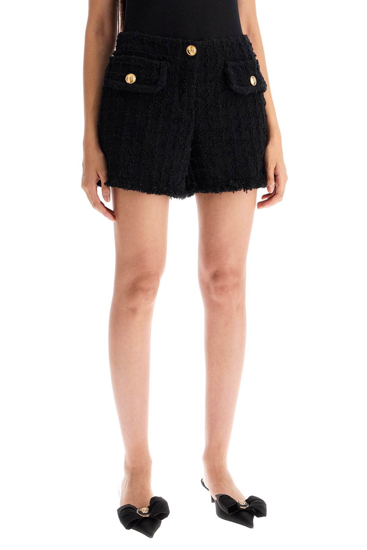 Versace VERSACE "Heritage Tweed Mini Shorts Size 27" / US 4 / IT 40 - 2 Thumbnail