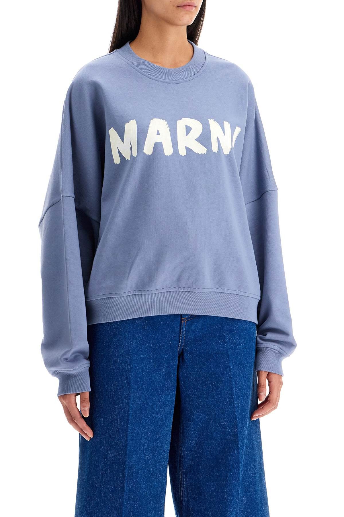 Marni MARNI Crewneck Sweatshirt With Logo Size S / US 4 / IT 40 - 2 Thumbnail