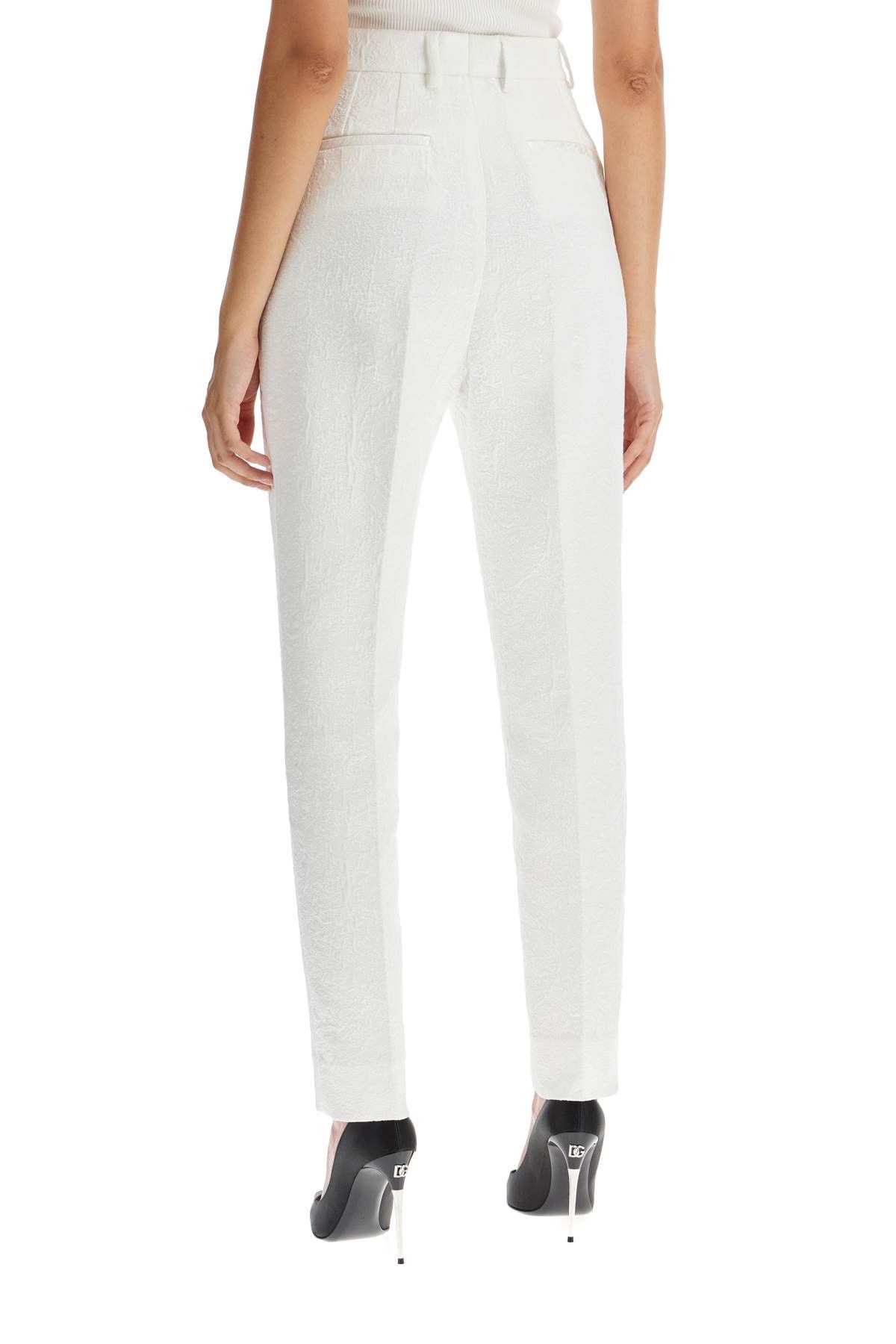 Dolce & Gabbana DOLCE & GABBANA Brocade Cigarette Pants In Eight Words Size 27" / US 4 / IT 40 - 3 Thumbnail