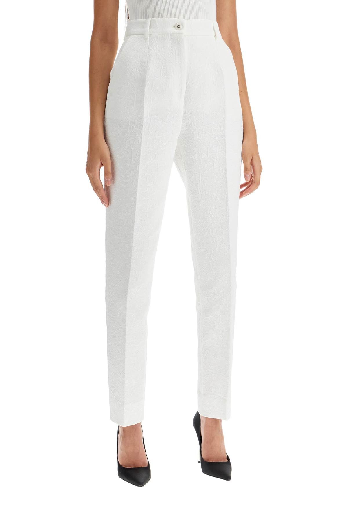 Dolce & Gabbana DOLCE & GABBANA Brocade Cigarette Pants In Eight Words Size 27" / US 4 / IT 40 - 2 Thumbnail