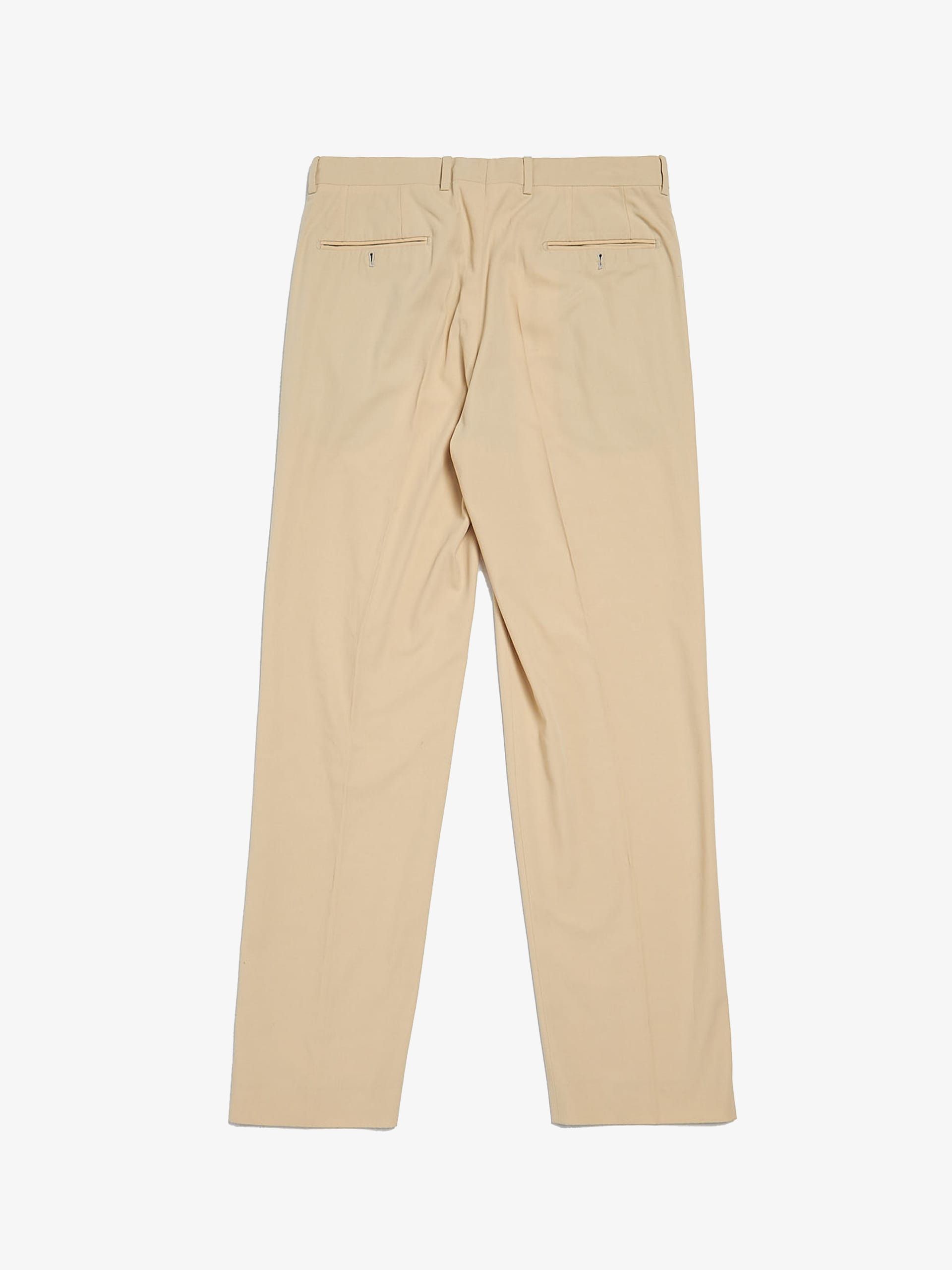 Loro Piana Beige Striped Suit Trousers Size US 34 / EU 50 - 2 Thumbnail