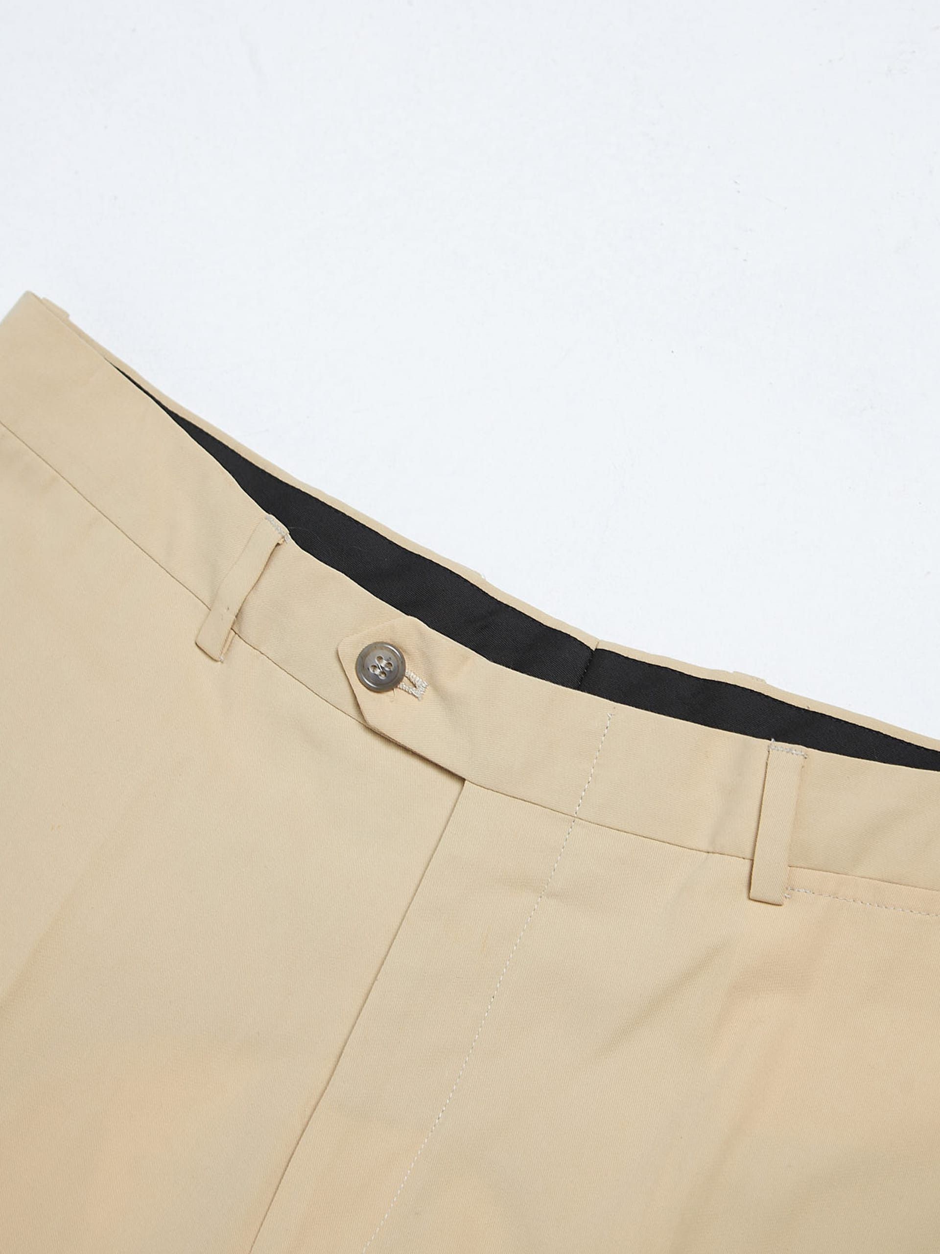 Loro Piana Beige Striped Suit Trousers Size US 34 / EU 50 - 3 Thumbnail