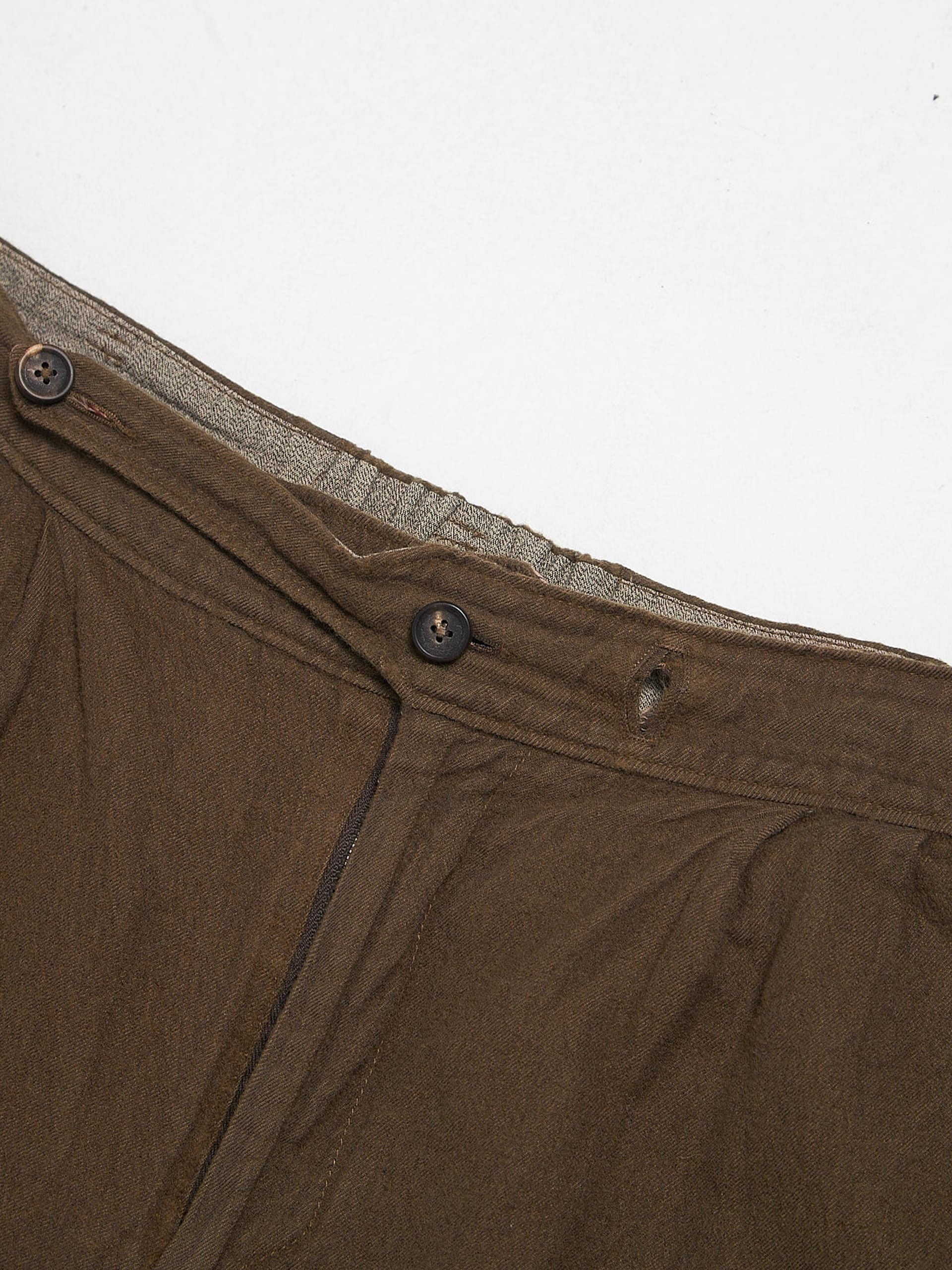 Ziggy Chen AW21 Khaki Wool Wide Pants Size US 36 / EU 52 - 3 Thumbnail