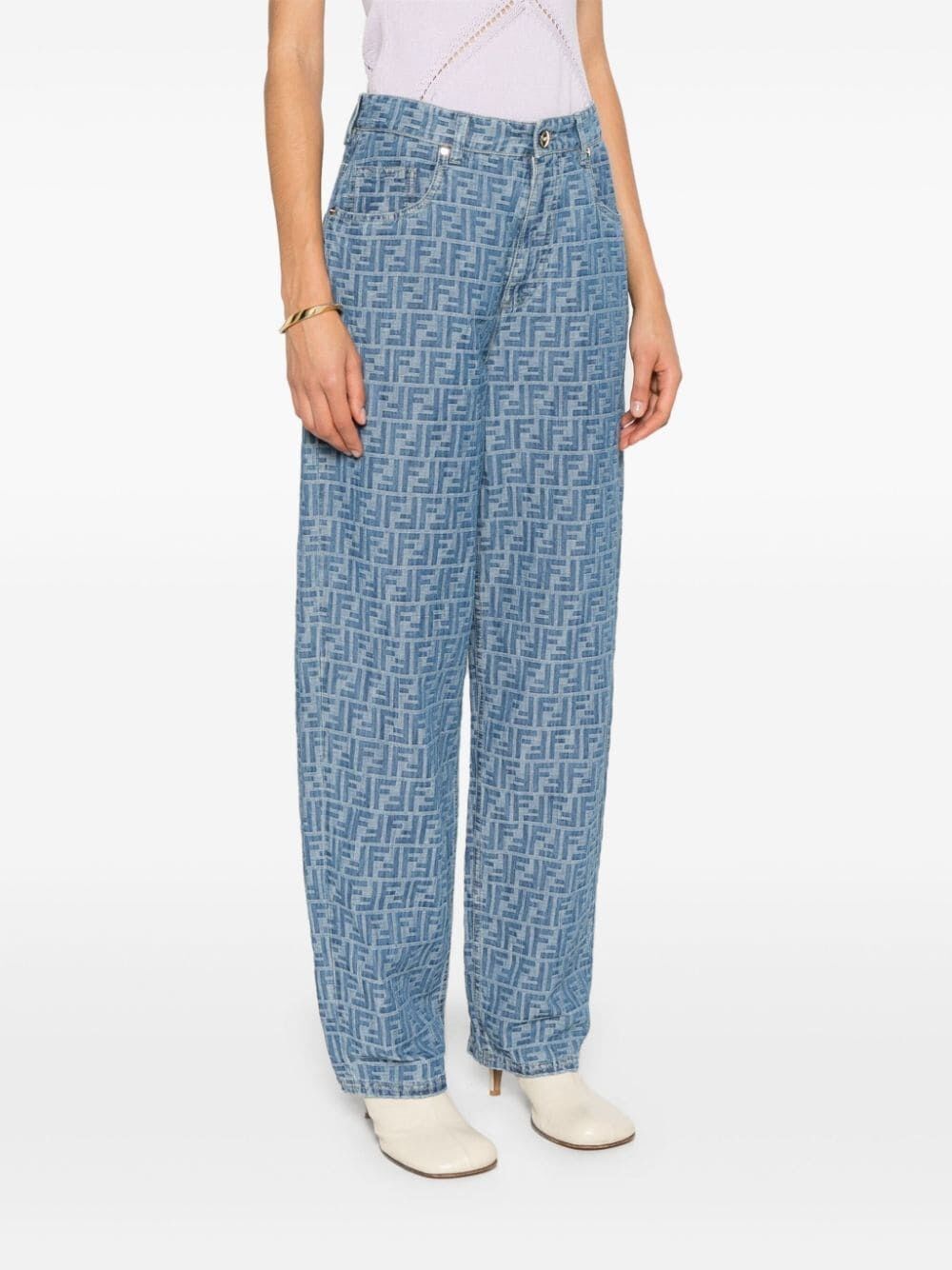Fendi FF DENIM TROUSERS Size 26" / US 2 / IT 38 - 4 Thumbnail