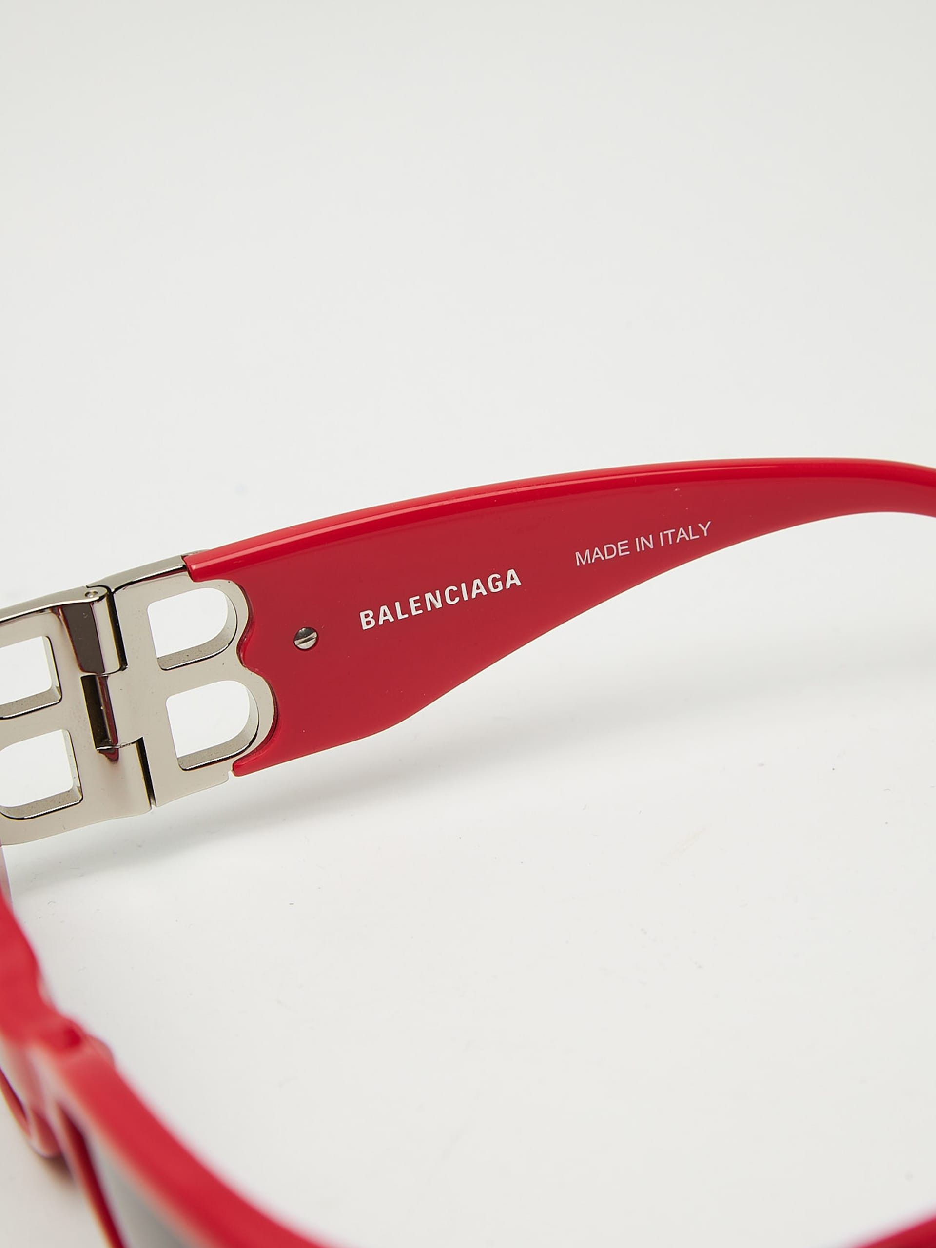 Balenciaga Red Narrow Sunglasses Size ONE SIZE - 4 Thumbnail