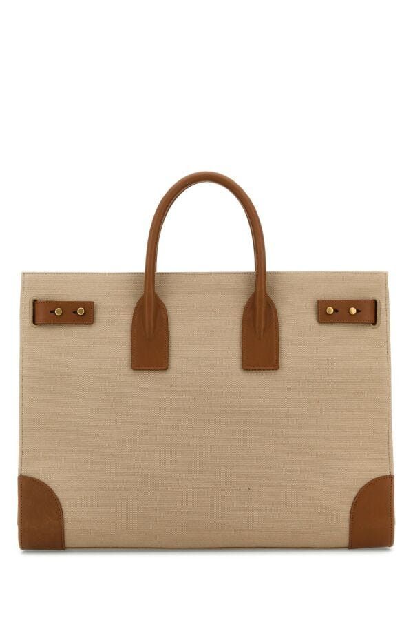 Saint Laurent Paris Two-Tone Canvas And Leather Large Sac De Jour Handbag Size ONE SIZE - 5 Thumbnail