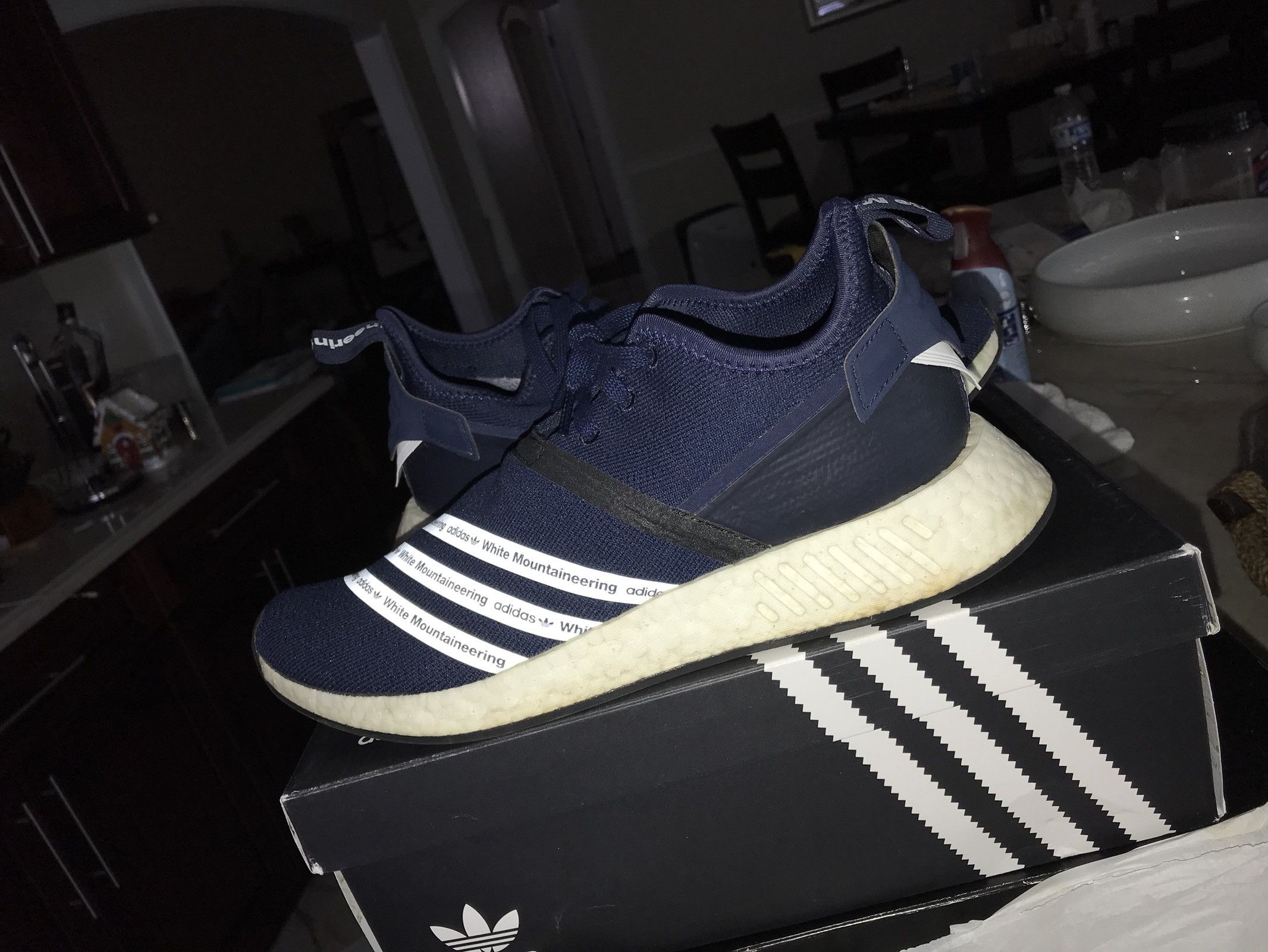 Nmd white mountaineering blue best sale