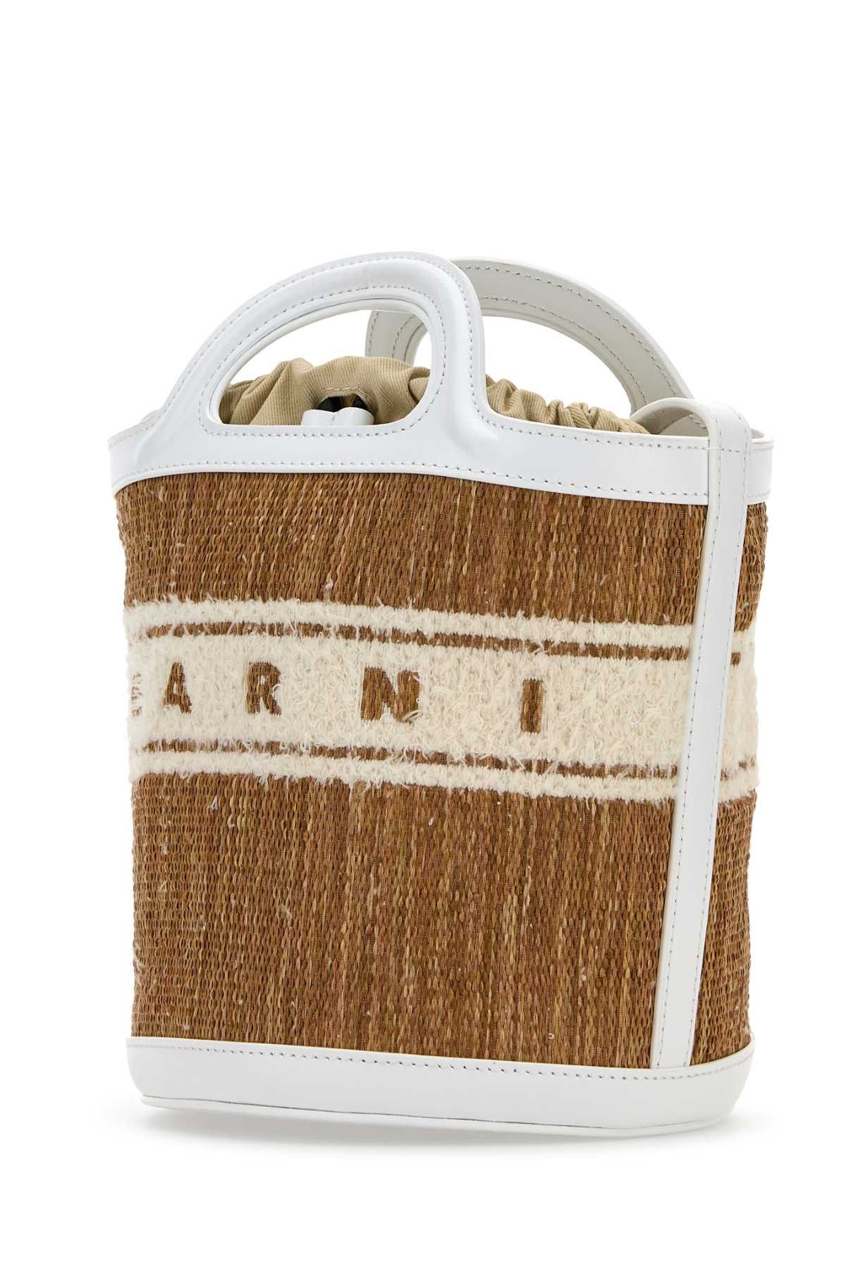 Marni Two-Tone Raffia And Leather Tropicalia Bucket Bag Size ONE SIZE - 2 Thumbnail