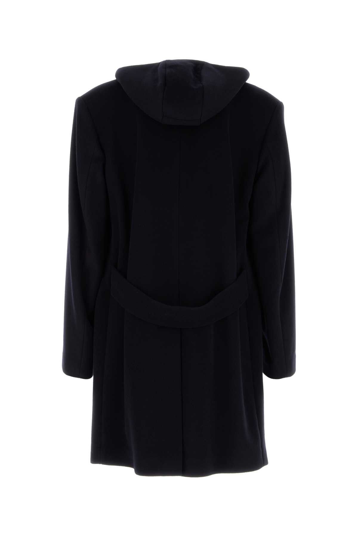 Prada Midnight Blue Wool Blend Coat Size US XL / EU 56 / 4 - 2 Thumbnail