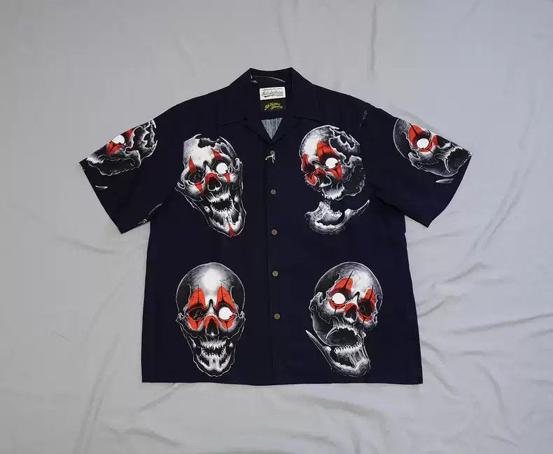 トップス WACKO MARIA 56 TATTOO HAWAIIAN SHIRT Wacko Maria - 56 Tattoo Studio Hawaiian Shirt | HBX