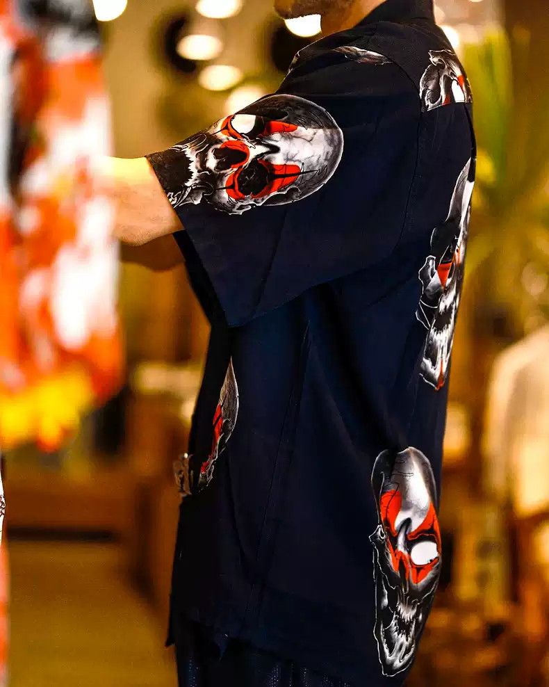 トップス WACKO MARIA 56 TATTOO HAWAIIAN SHIRT Wacko Maria 56 Tattoo Hawaiian Short sleeved Shirt