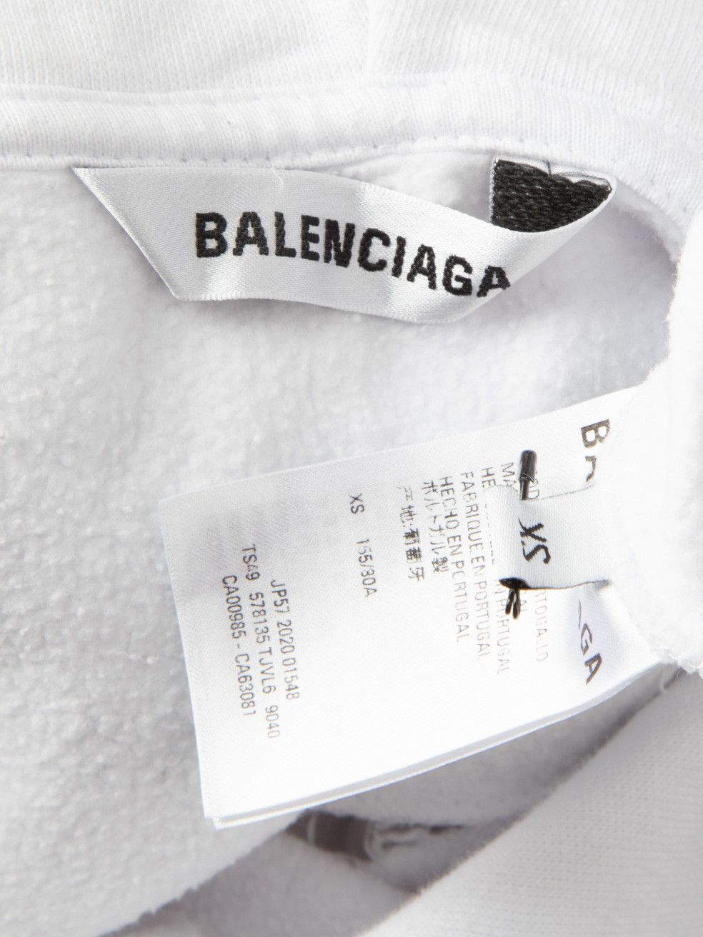 Balenciaga White I Love U Print Hoodie Size XS / US 0-2 / IT 36-38 - 8 Thumbnail