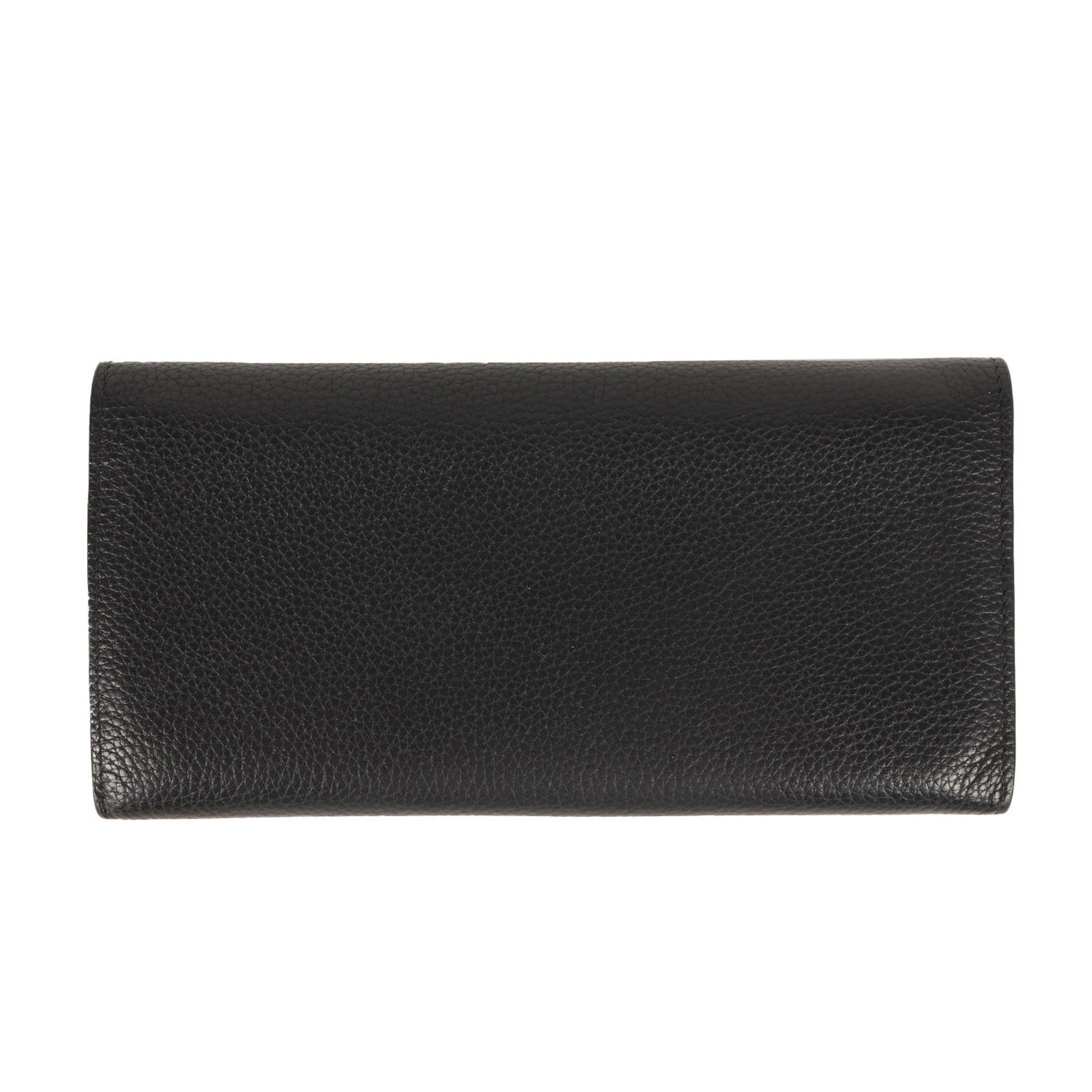 Alfred Dunhill dunhill shrink leather wallet, bi-fold long grained leather, black, men's Size ONE SIZE - 2 Thumbnail