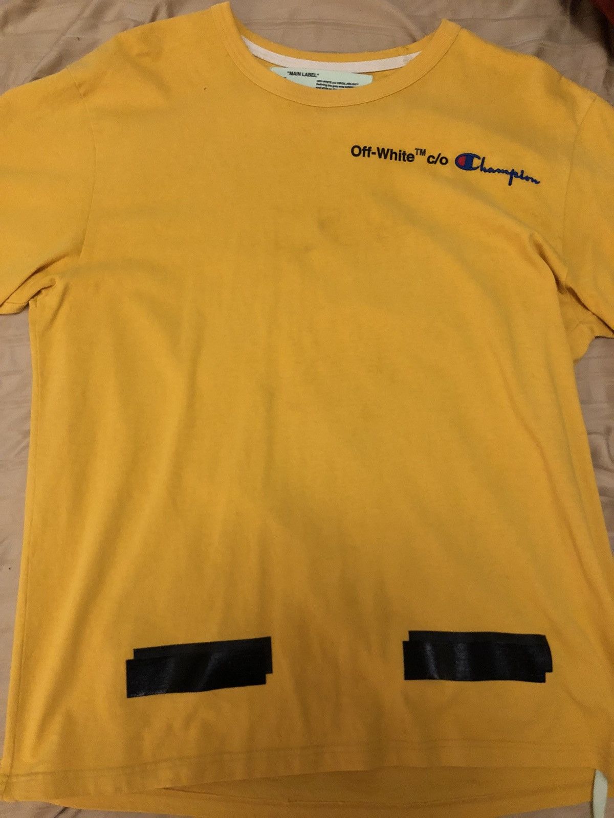 Vintage Champion Deadstock 90's Mounted, Yellow T Shirt Champion