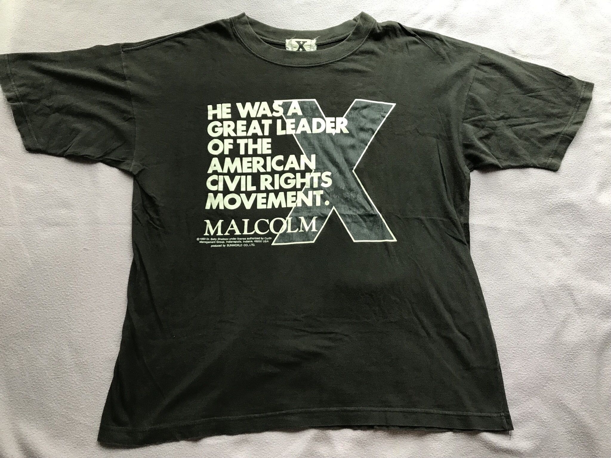 Vintage Rare Malcom X Vintage Tshirt Size US XL / EU 56 / 4 - 1 Thumbnail
