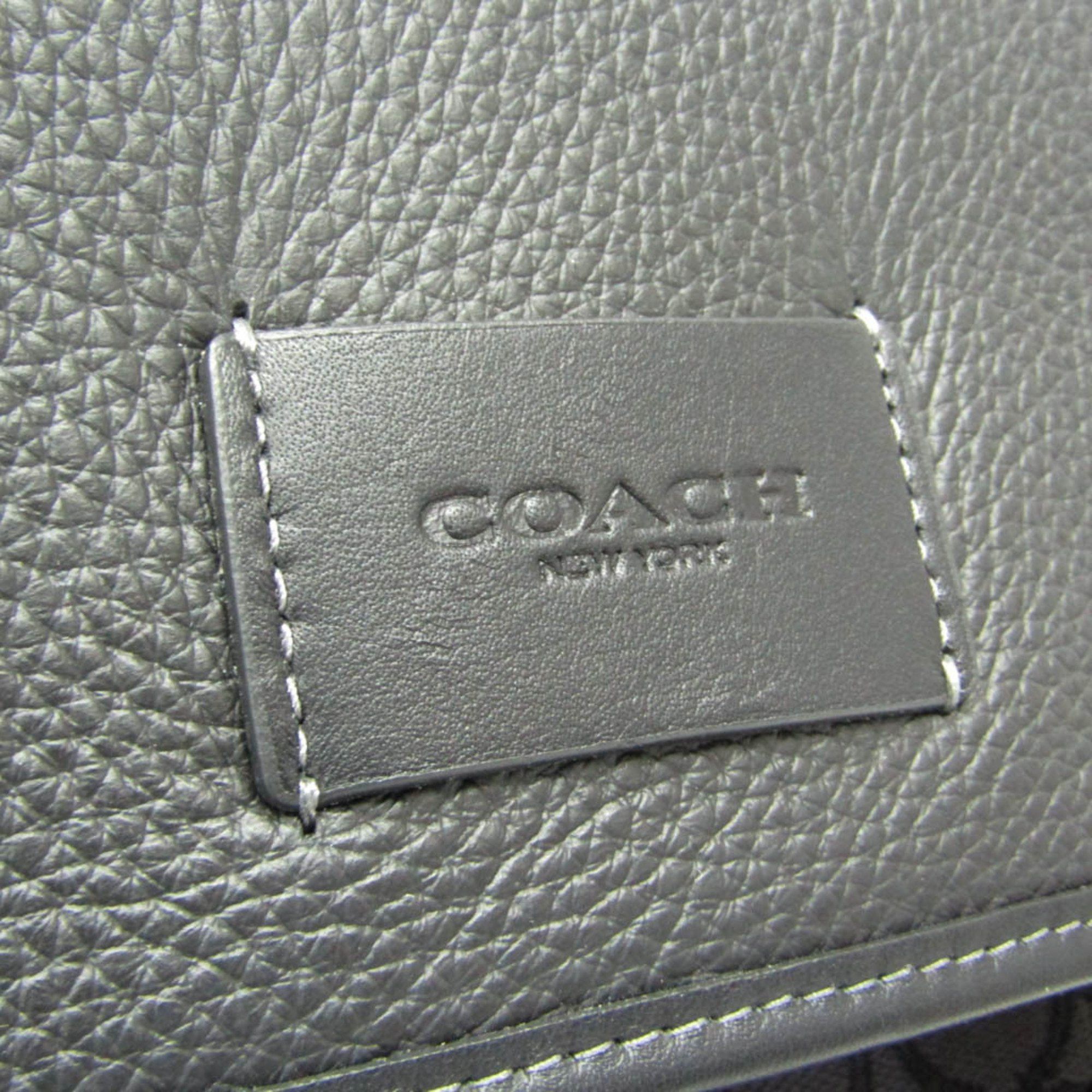 Coach Coach Signature CE523 Men's Leather,PVC Backpack Black,Gray Size ONE SIZE - 7 Thumbnail