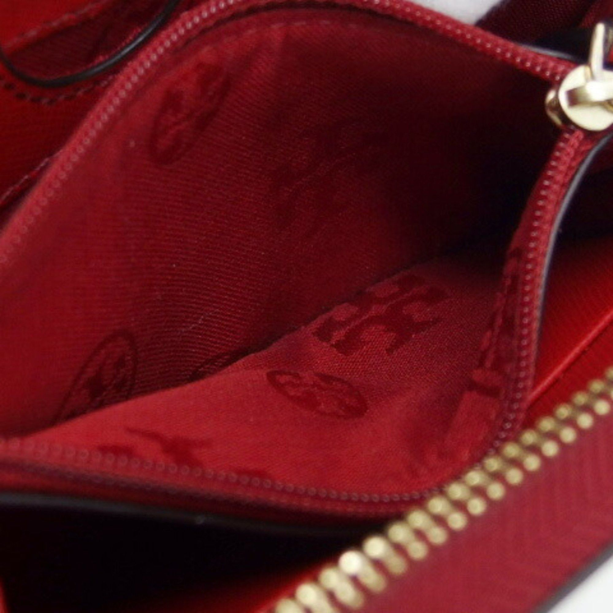 Tory Burch Tory Burch Round Zip Medium Wallet with Wrist Strap, Red Size ONE SIZE - 11 Thumbnail