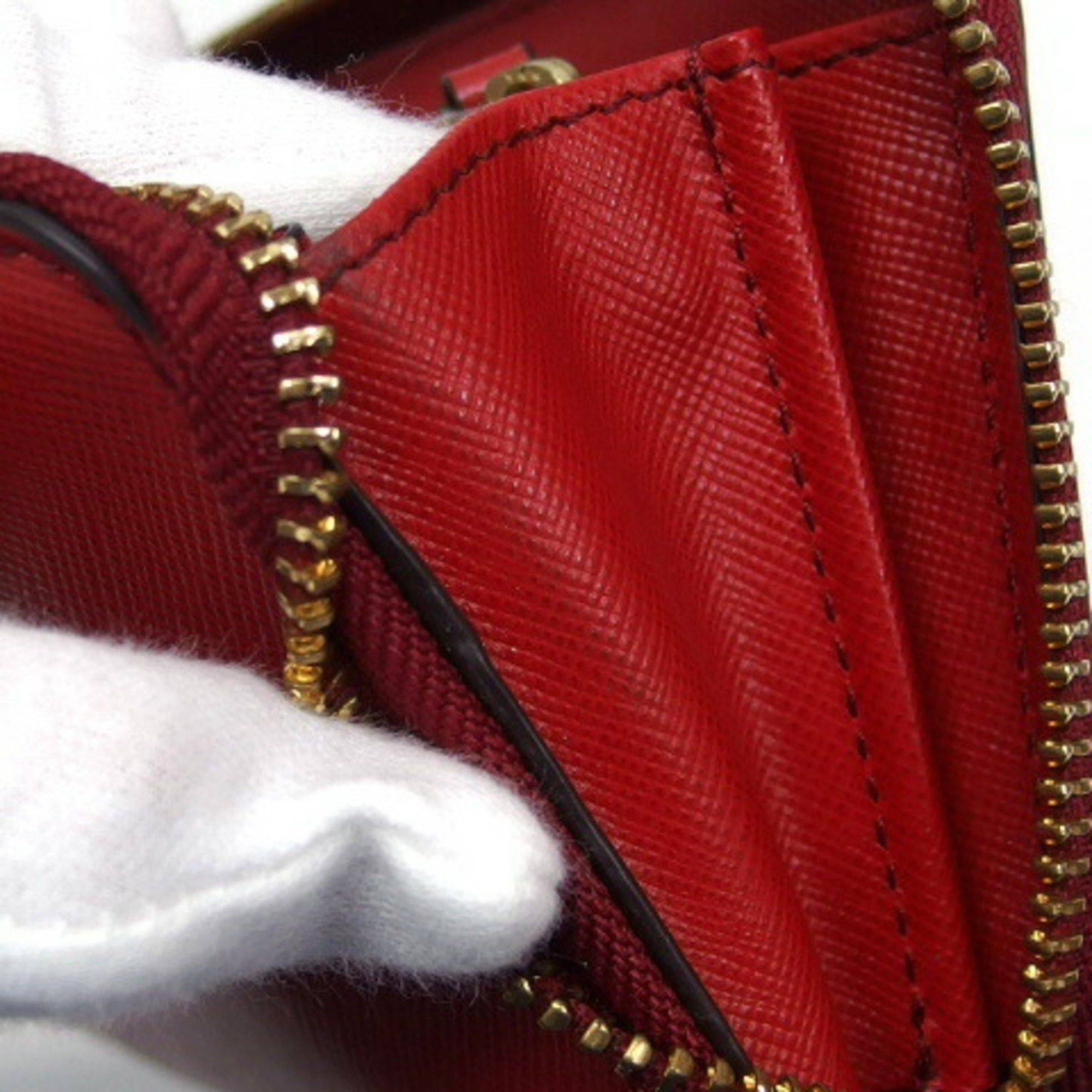 Tory Burch Tory Burch Round Zip Medium Wallet with Wrist Strap, Red Size ONE SIZE - 10 Thumbnail