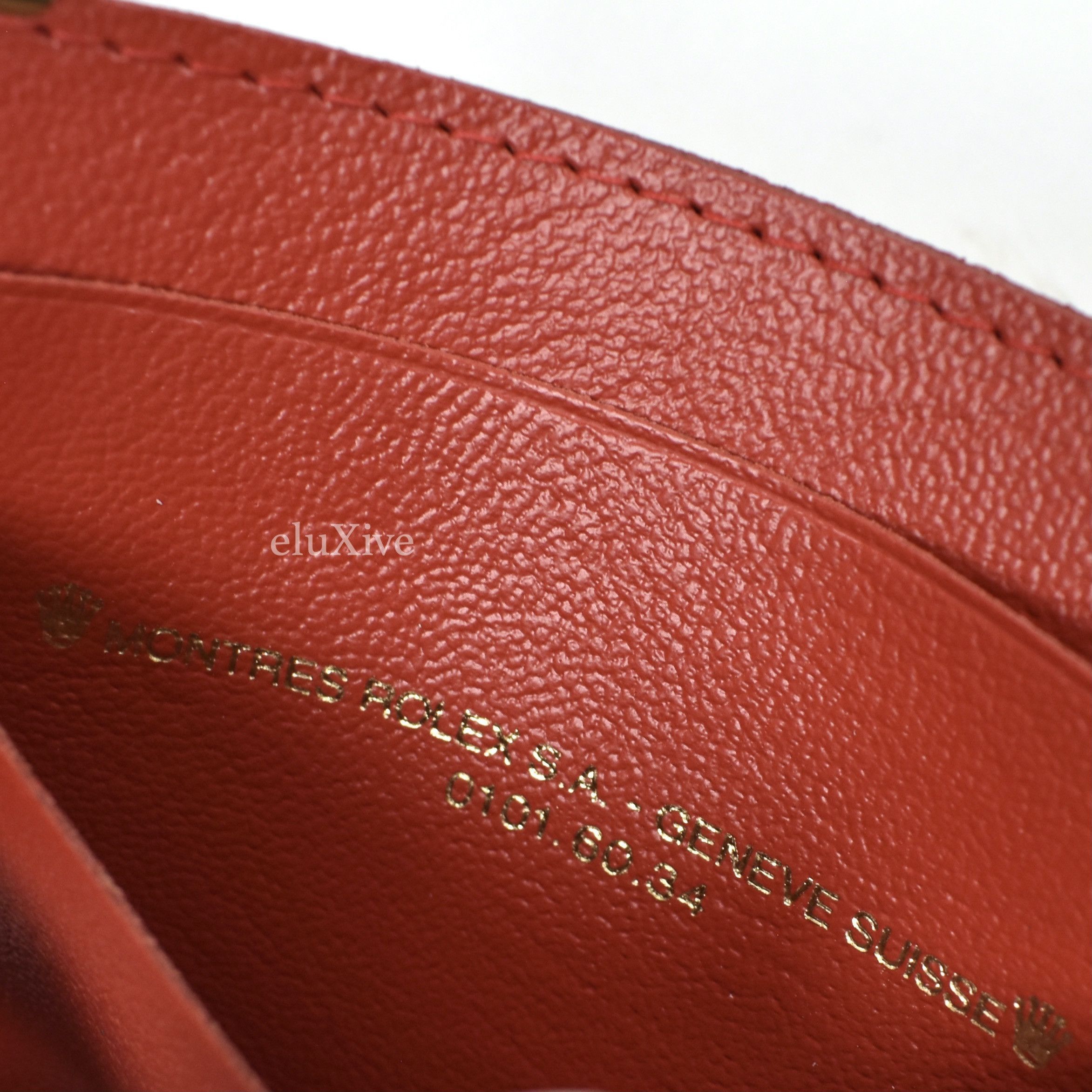 Rolex Rolex Red Leather Crown Logo Card Holder Wallet Size ONE SIZE - 5 Thumbnail