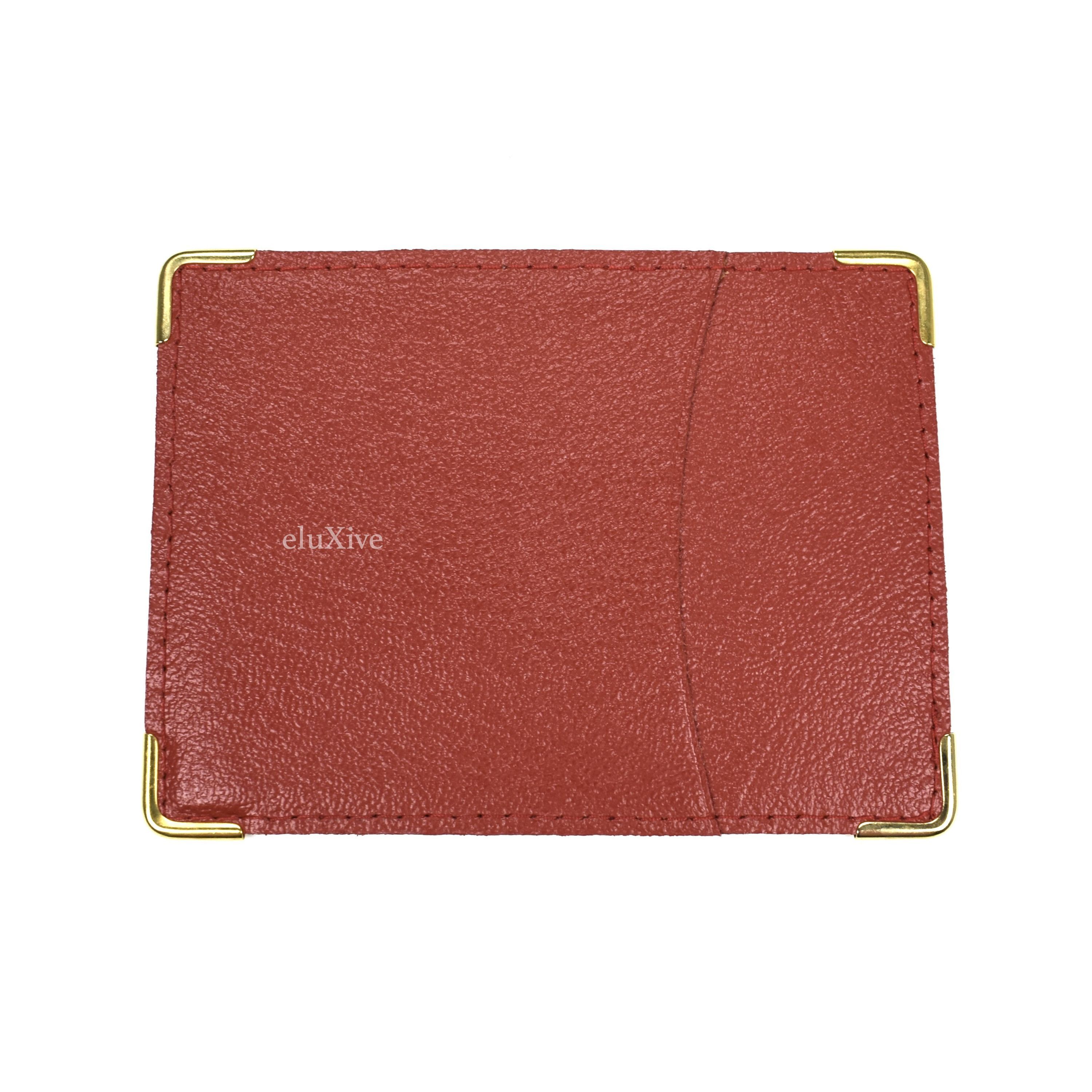 Rolex Rolex Red Leather Crown Logo Card Holder Wallet Size ONE SIZE - 2 Thumbnail