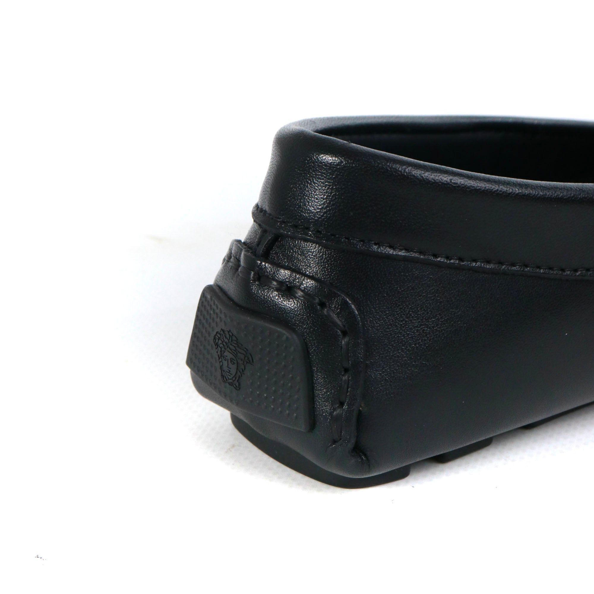 Versace VERSACE - Medaillon Versace loafers in black leather (T37) Size US 6 / IT 36 - 5 Thumbnail