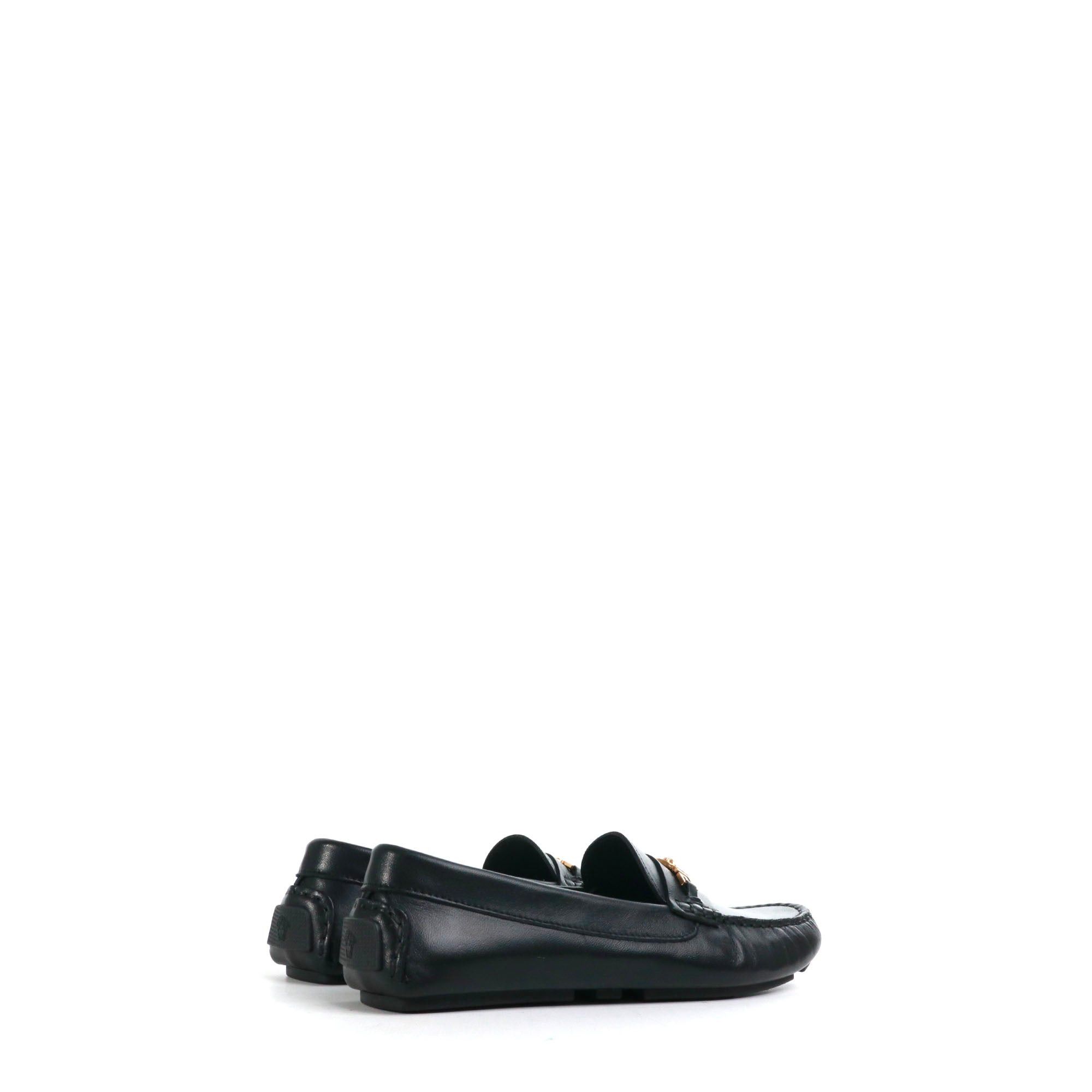 Versace VERSACE - Medaillon Versace loafers in black leather (T37) Size US 6 / IT 36 - 3 Thumbnail