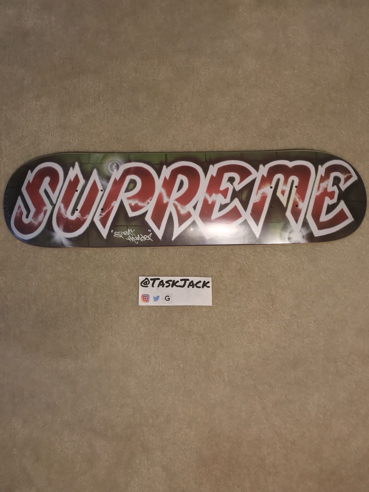 Supreme Lee Quinones Lee Logo Skateboard Deck Red