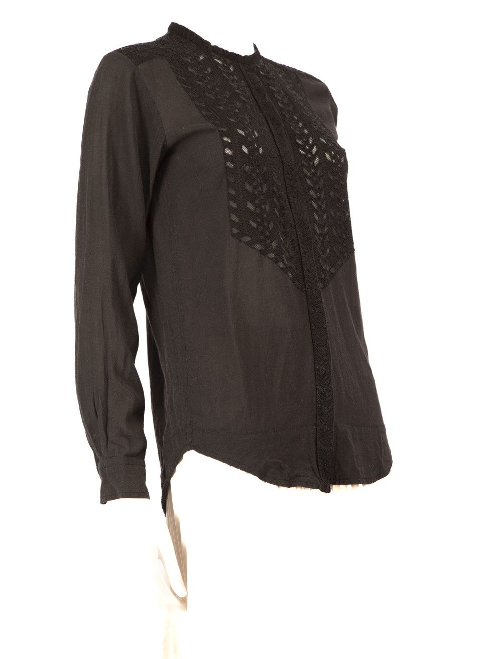Isabel Marant Isabel Marant Étolie Black Lace Panel Blouse Size XS / US 0-2 / IT 36-38 - 2 Thumbnail