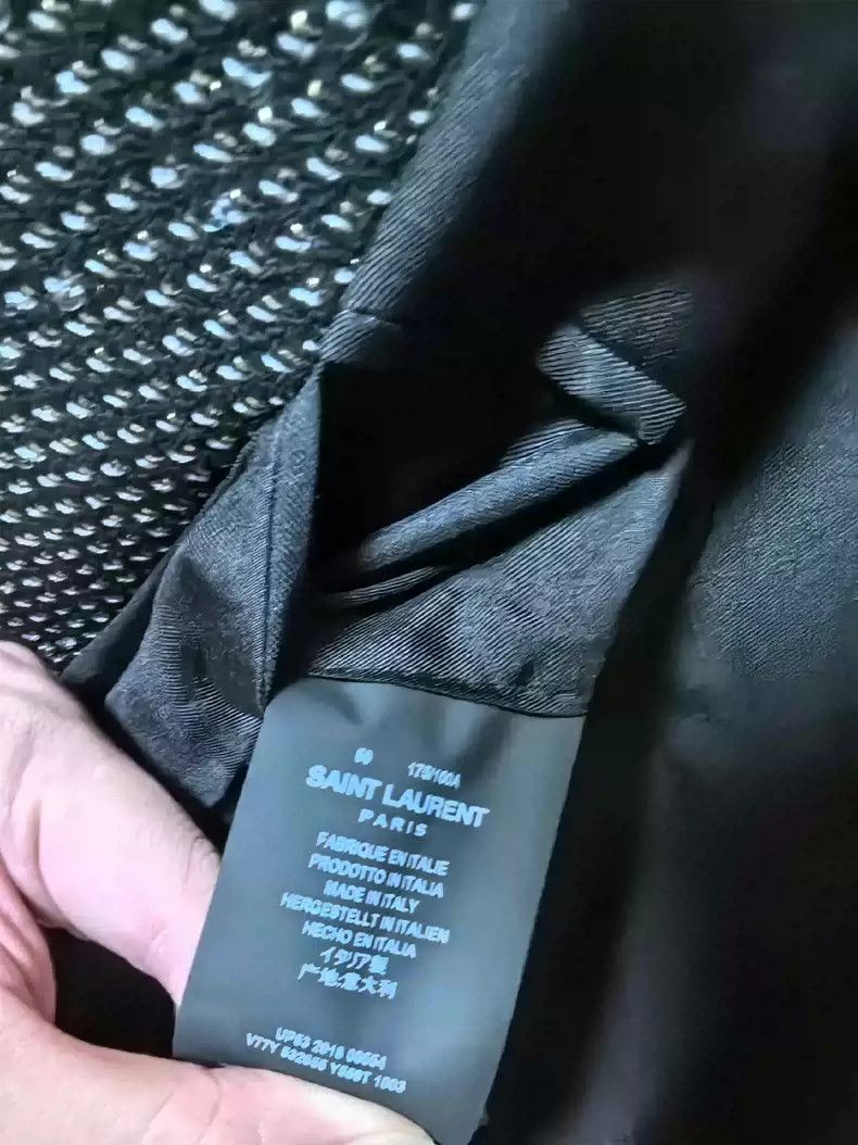 Saint Laurent Paris Embroidered sequin suit jacket