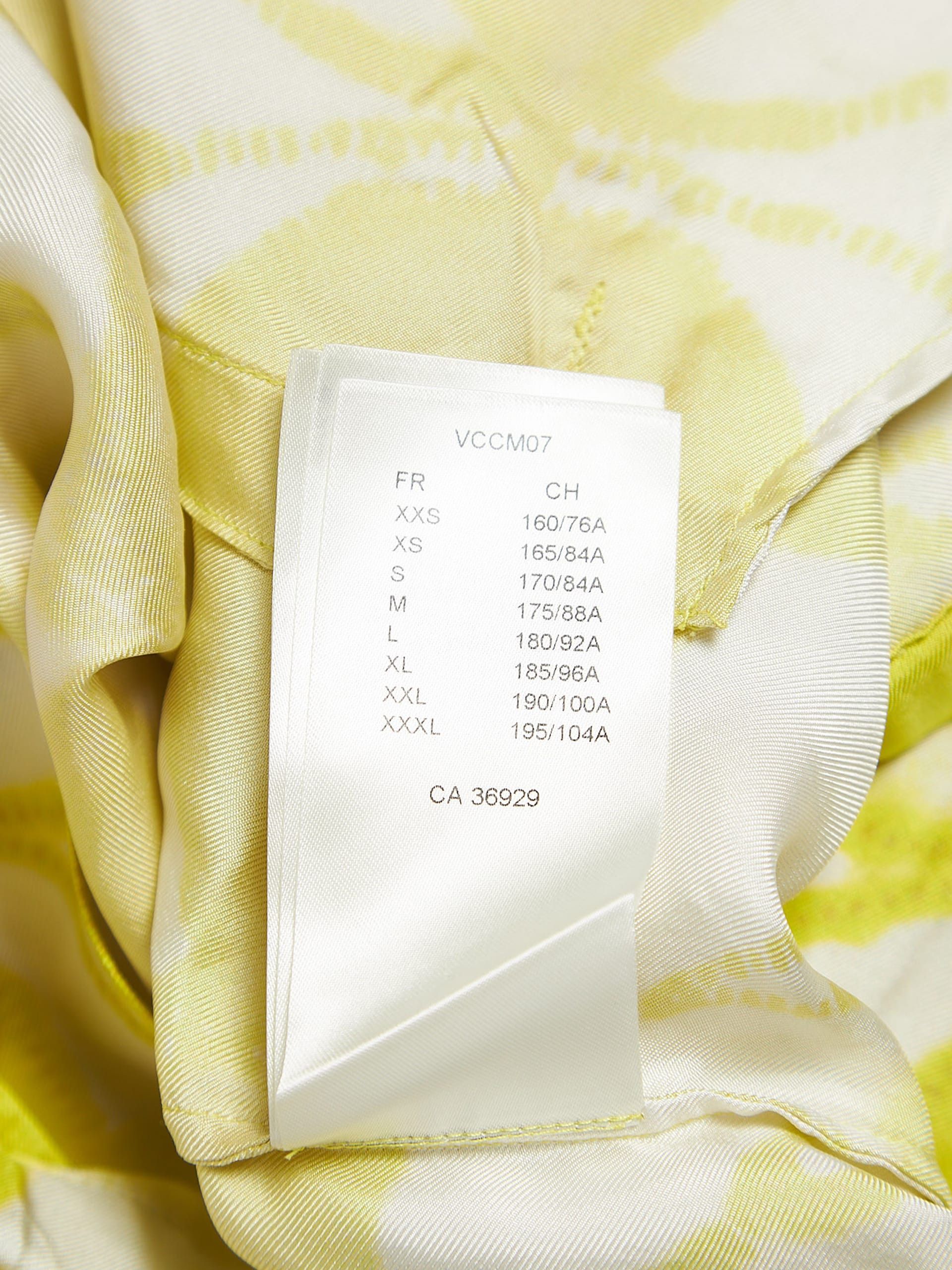 Louis Vuitton Neon Yellow Logo Printed Silk Shirt Size US XL / EU 56 / 4 - 5 Thumbnail