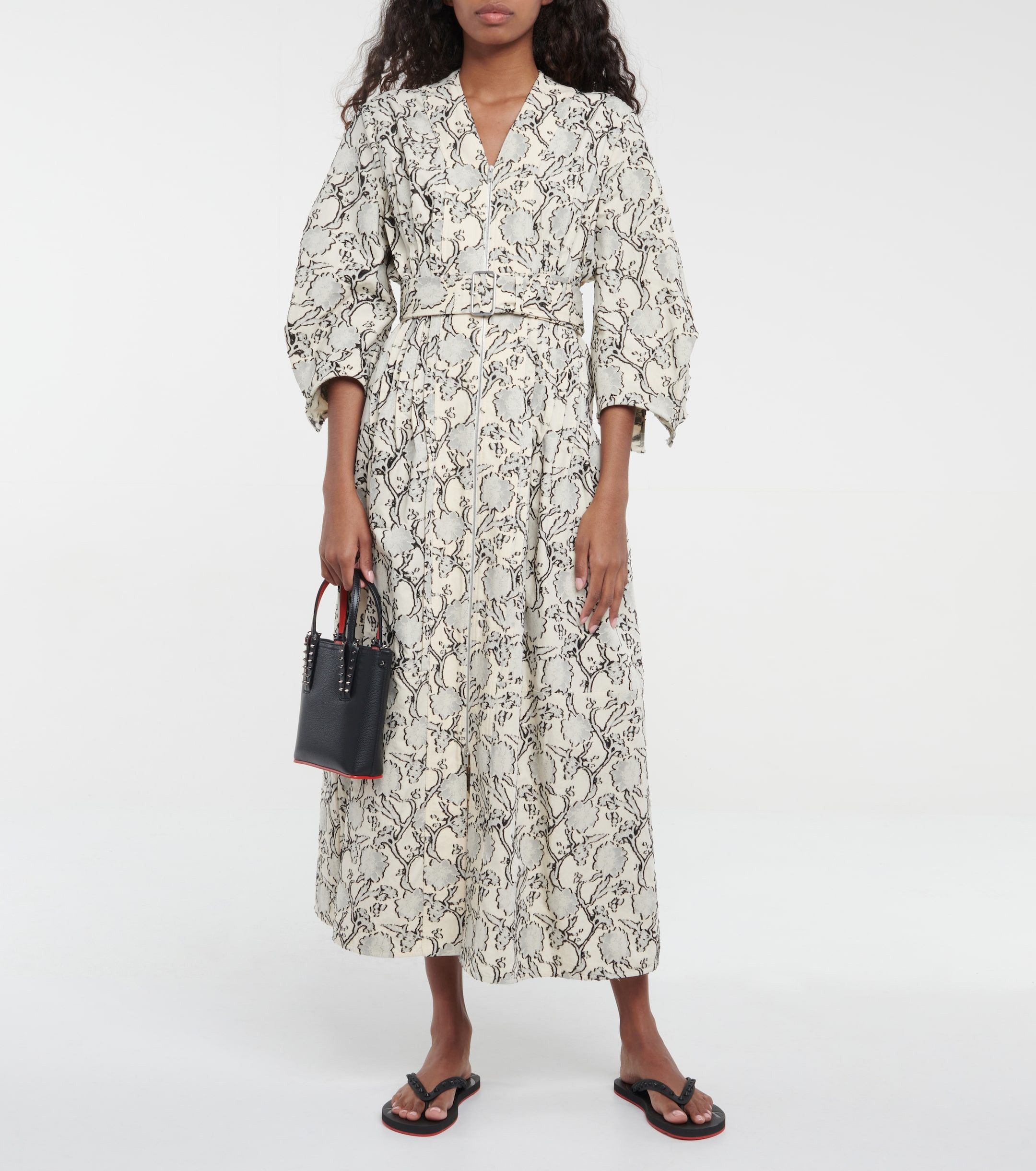 Christian Louboutin Super Loubi studded rubber flip flops in black Size US 9 / EU 42 - 4 Thumbnail