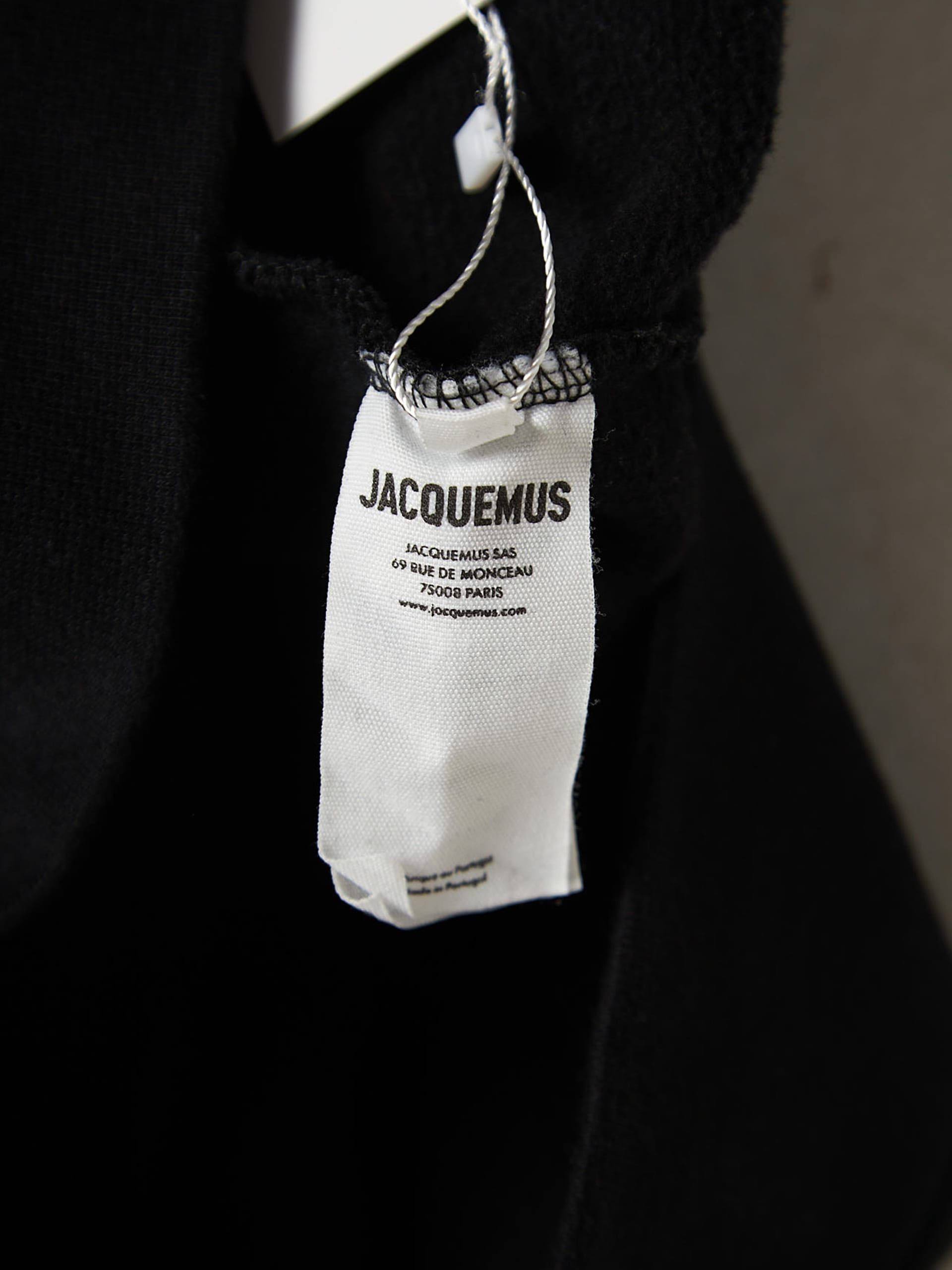 Jacquemus Black Logo Knitted Cotton Hoodie Size US XL / EU 56 / 4 - 4 Thumbnail