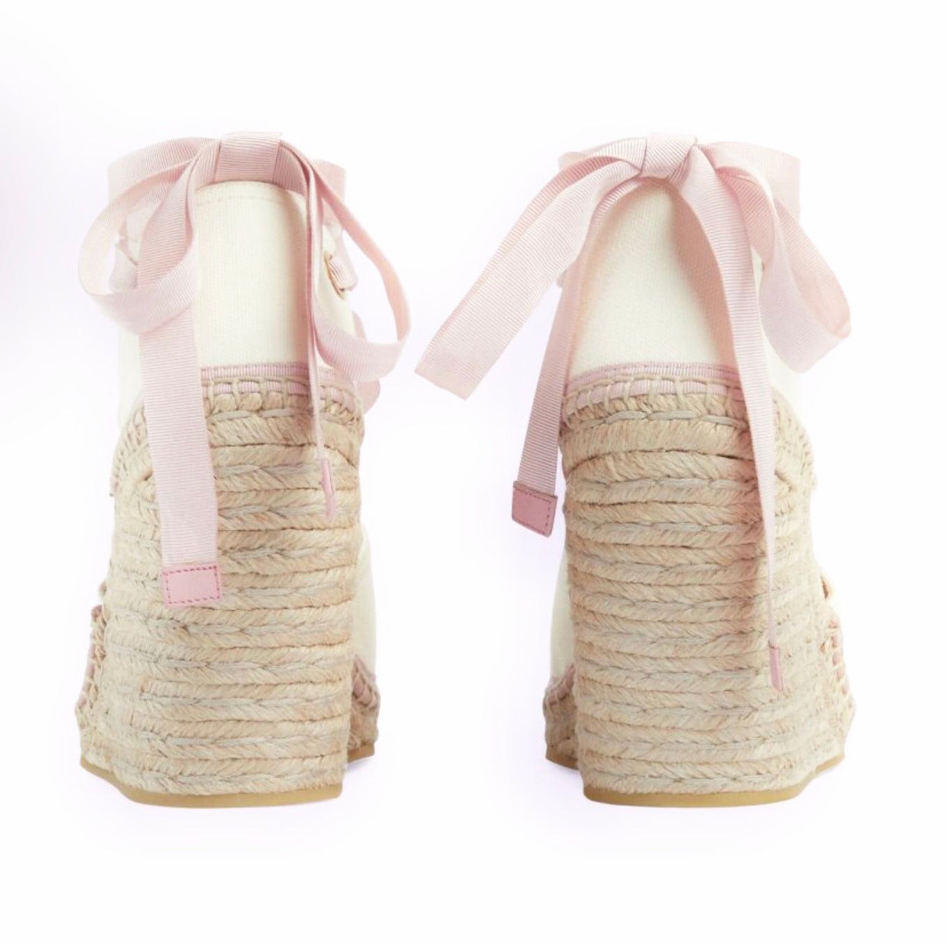 Gucci Interlocking G Ribbon Tie Espadrille Sandals SIZE 38.5