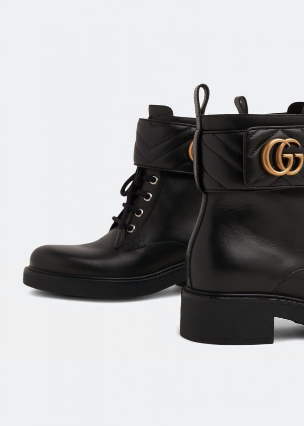 Gucci Gucci Marmont Double G Ankle Boots SIZE 41 Size ONE SIZE - 3 Thumbnail