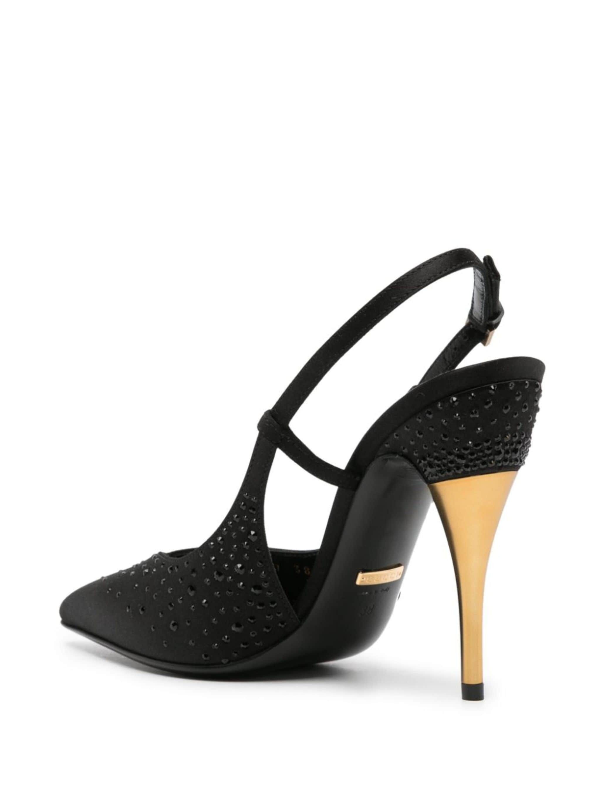 Gucci crystal-embellished 75mm slingback pumps SIZE 40